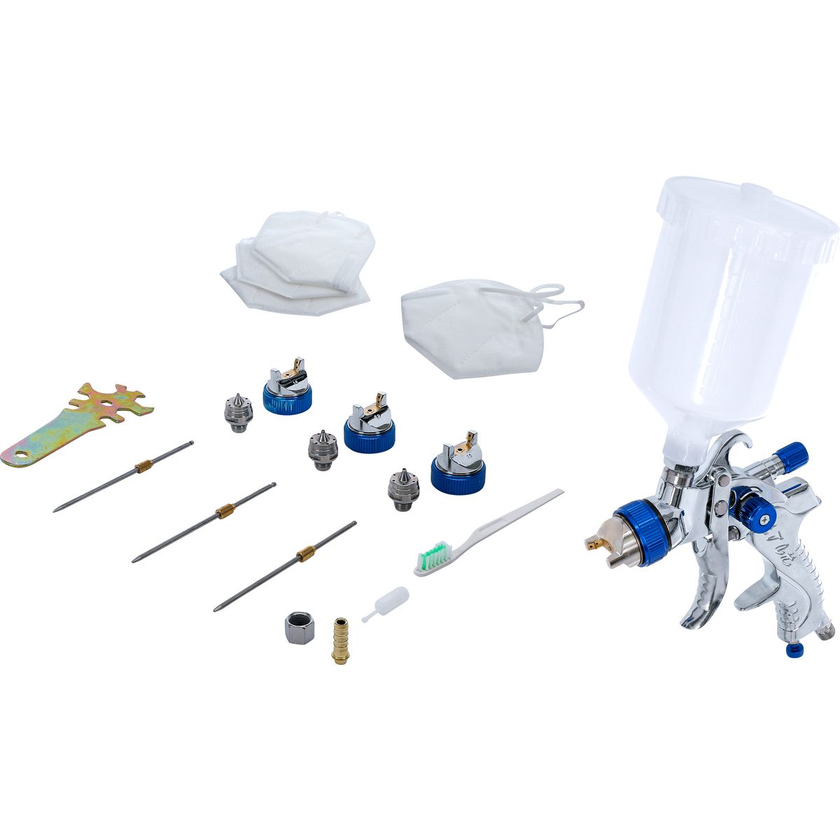 Air Paint Spray Gun | with 3 Spray Nozzles | 1.2 - 1.7 - 2.0 mm