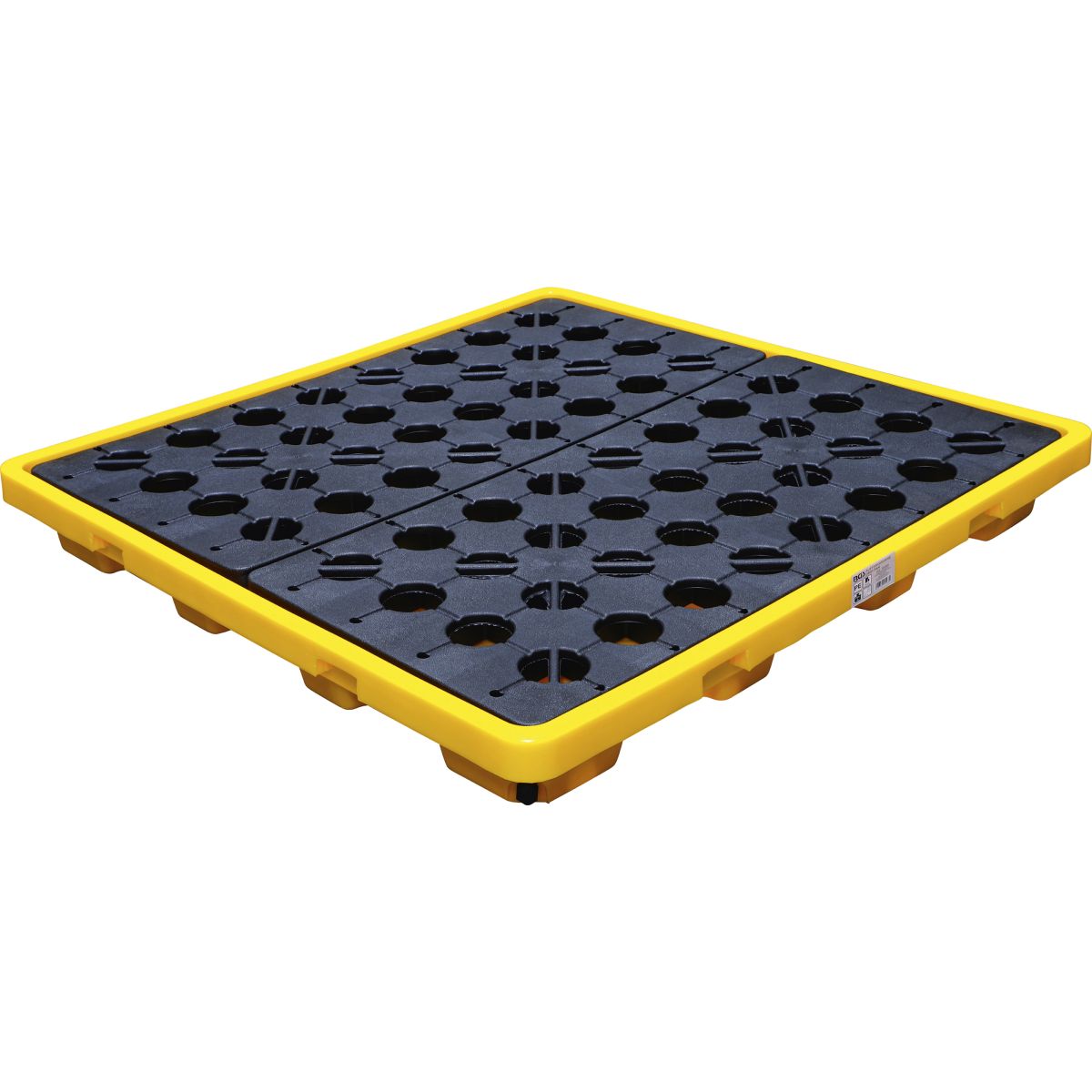 Oil Drip Pan | with open mesh flooring | for 4 x 200-l drums