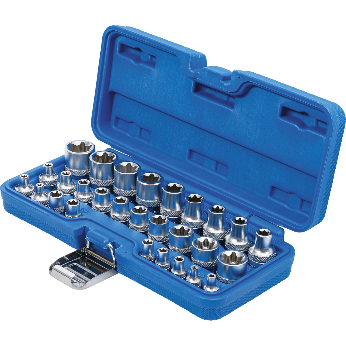 Socket Set, E-Type | 6.3 mm (1/4") / 12.5 mm (1/2") Drive | E4 - E24 | 28 pcs.