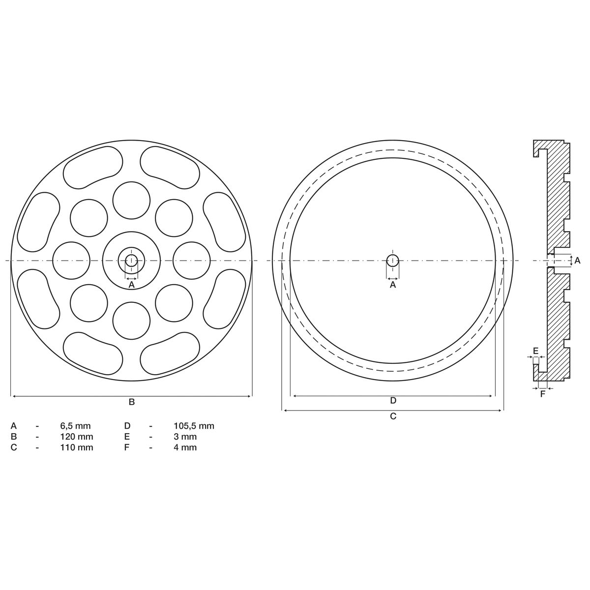 Rubber Pad | for Auto Lifts | Ø 120 mm