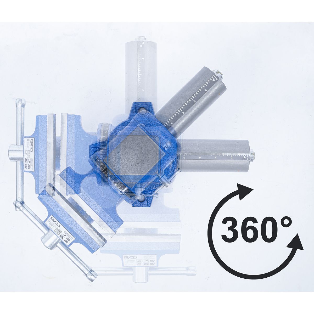 Étau parallèle | mâchoires 100 mm | Rotation possible sur 360°