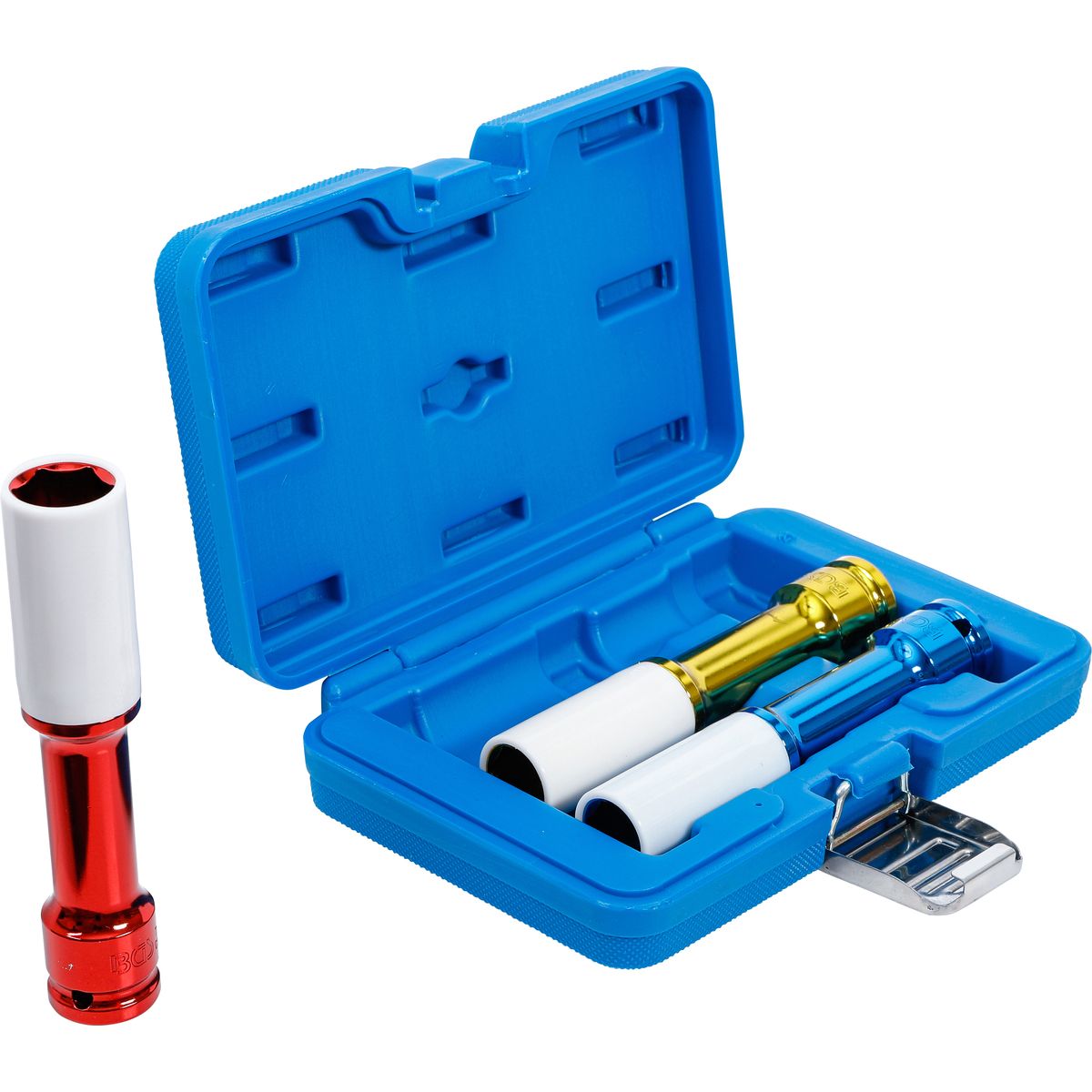 Protective Impact Socket Set | 12.5 mm (1/2") Drive | 150 mm deep | 17 / 19 / 21 mm | 3 pcs.