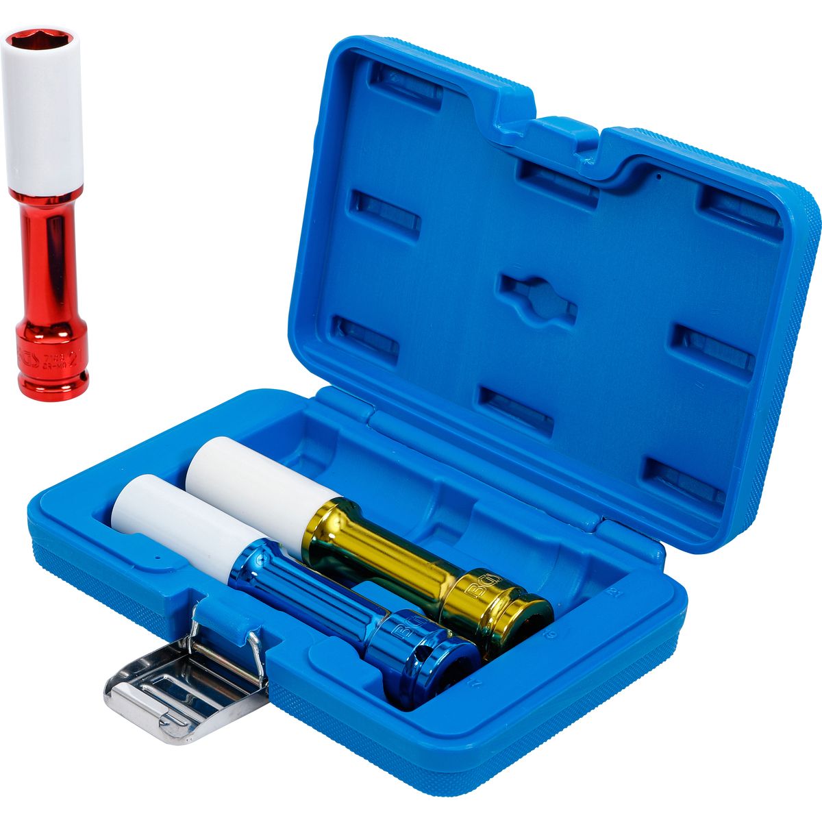 Protective Impact Socket Set | 12.5 mm (1/2") Drive | 150 mm deep | 17 / 19 / 21 mm | 3 pcs.