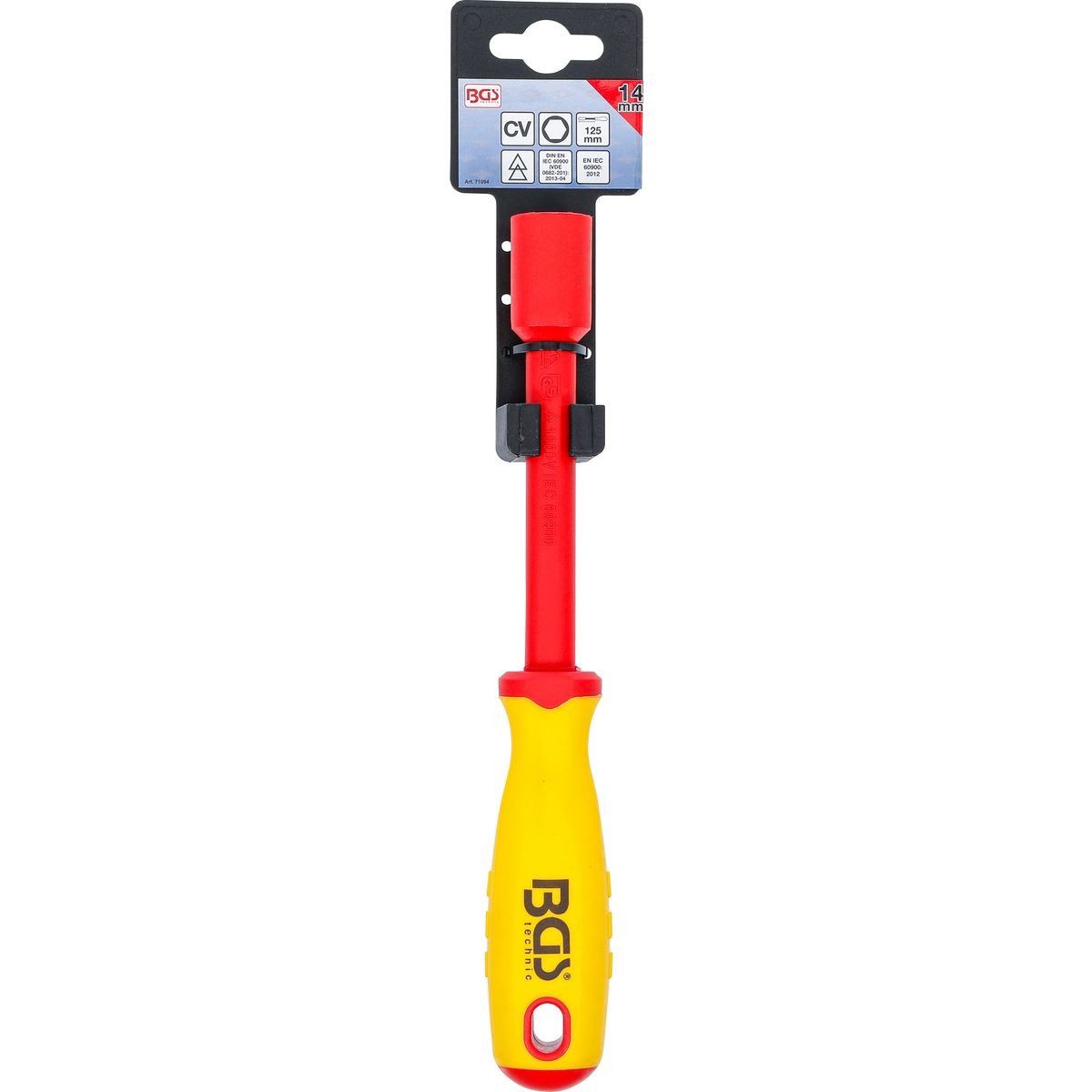 VDE Socket Screwdriver | Hexagon | 14 mm | Blade Length 125 mm