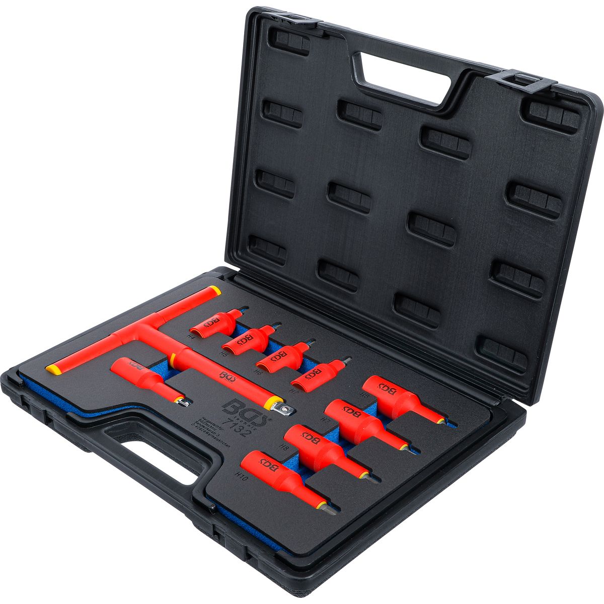 VDE Bit Socket Set | 10 mm (3/8") / 12.5 mm (1/2") Drive |Internal Hexagon 4 - 10 mm | 10 pcs.