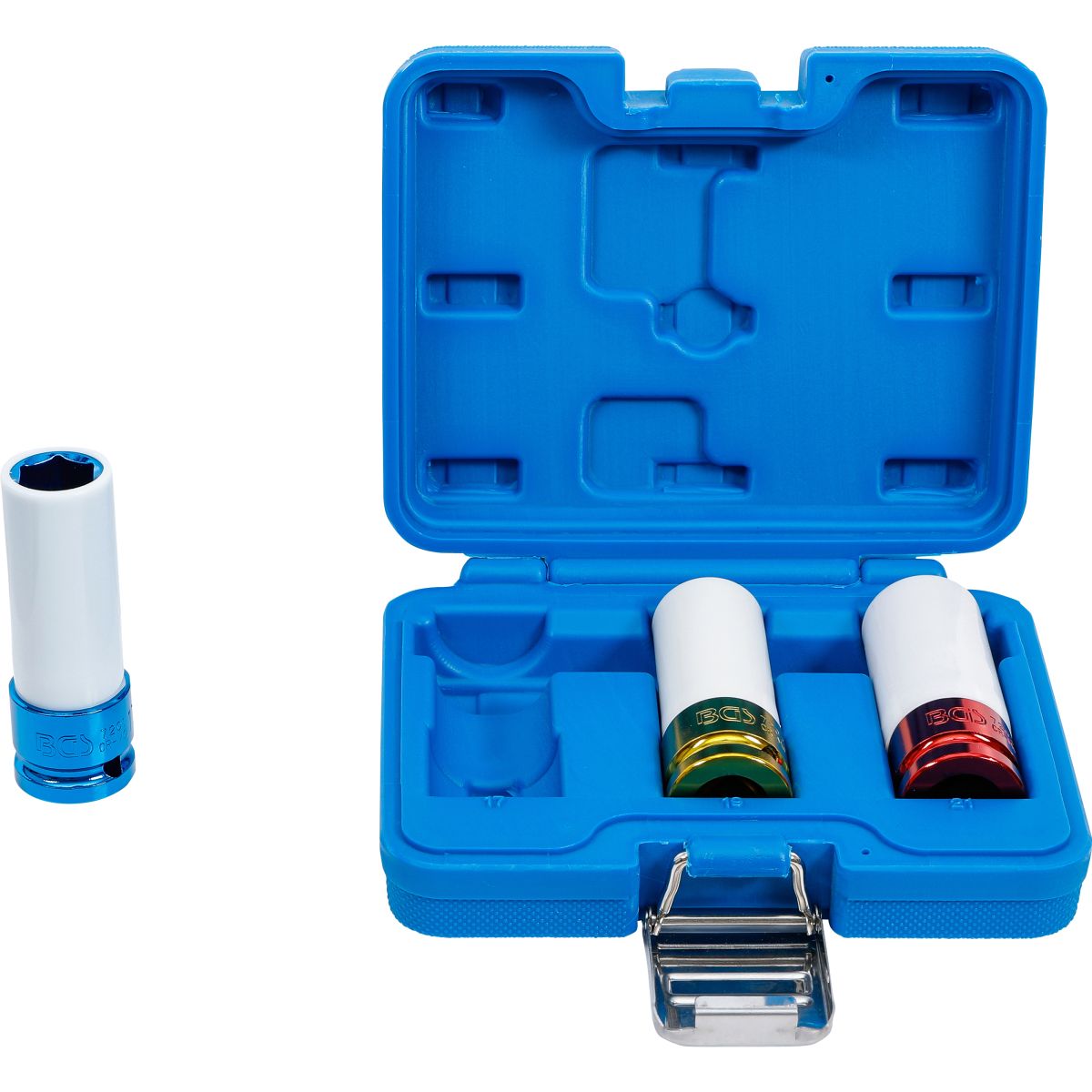 Protective Impact Socket Set | 12.5 mm (1/2") Drive | 17 / 19 / 21 mm | 3 pcs.