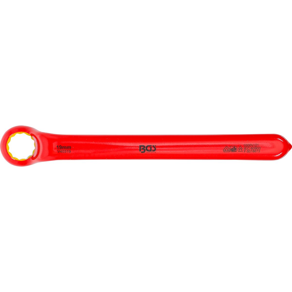 VDE Single End Ring Spanner | deep offset end | 19 mm