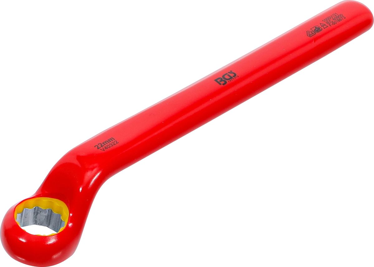 VDE Single End Ring Spanner | deep offset end | 22 mm