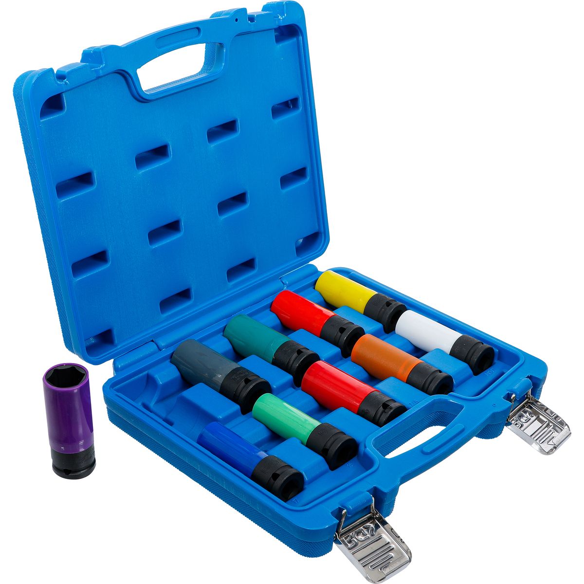 Protective Impact Socket Set | 12.5 mm (1/2") Drive | 15 - 24 mm and Special Wheel Nuts | 10 pcs.
