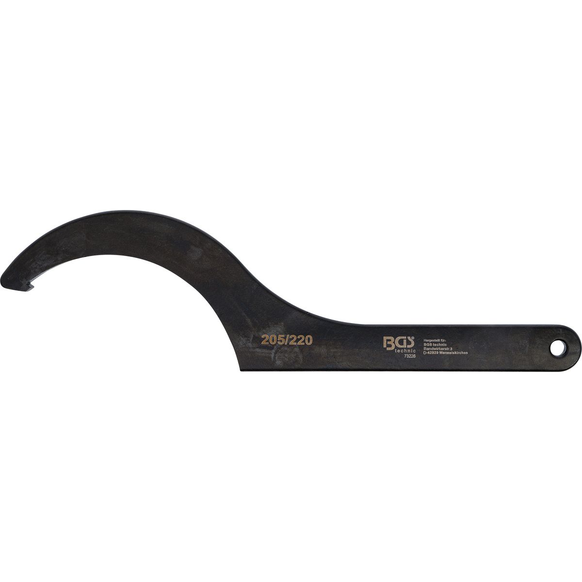 Hook Wrench with Nose | 205 - 220 mm