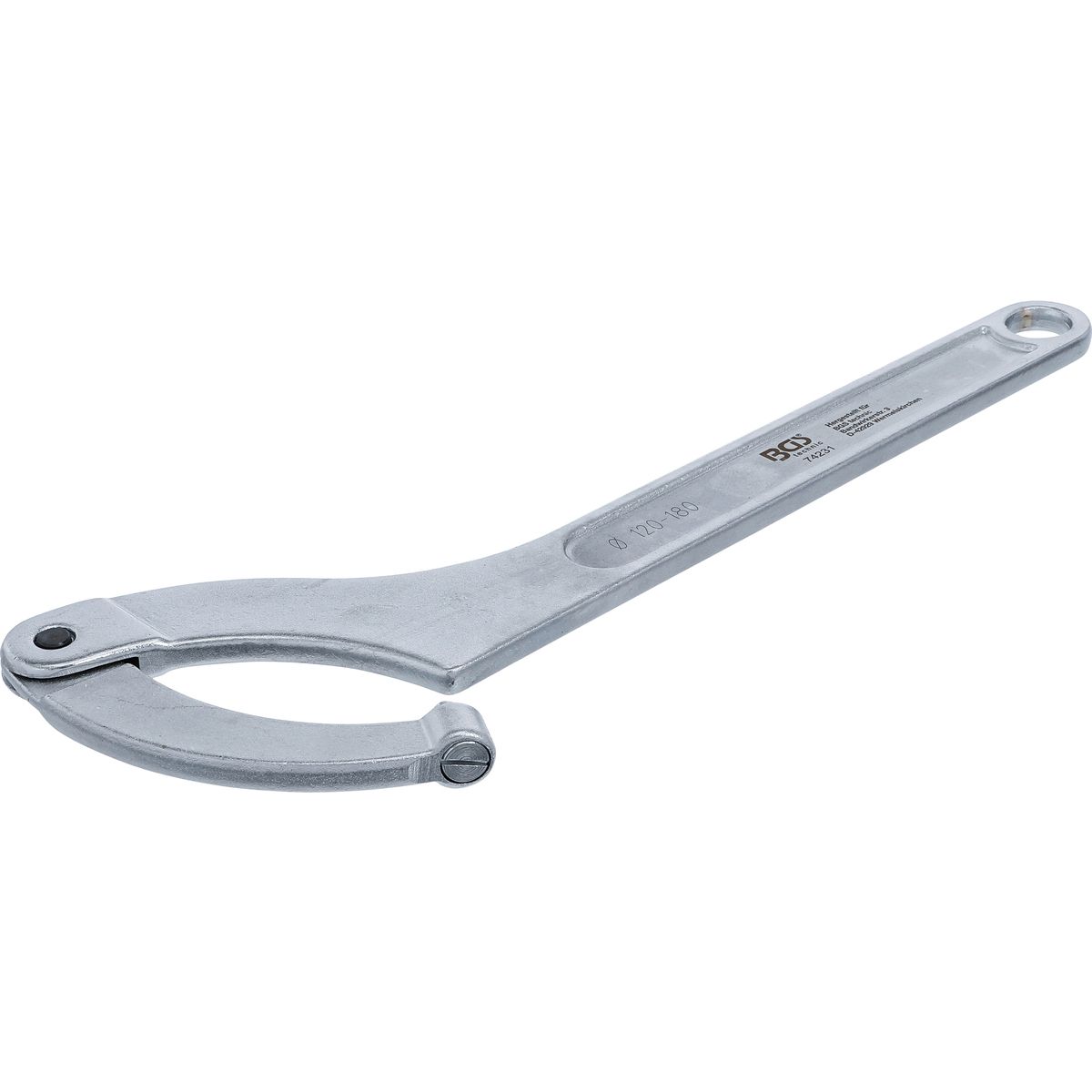 Adjustable Hook Wrench with Pin | 120 - 180 mm