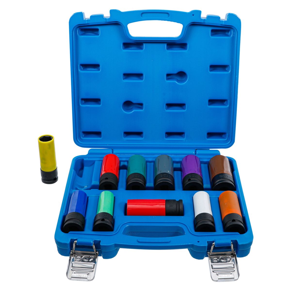 Protective Impact Socket Set | 12.5 mm (1/2") Drive | 15 - 27 mm and Special Wheel Nuts | 11 pcs.