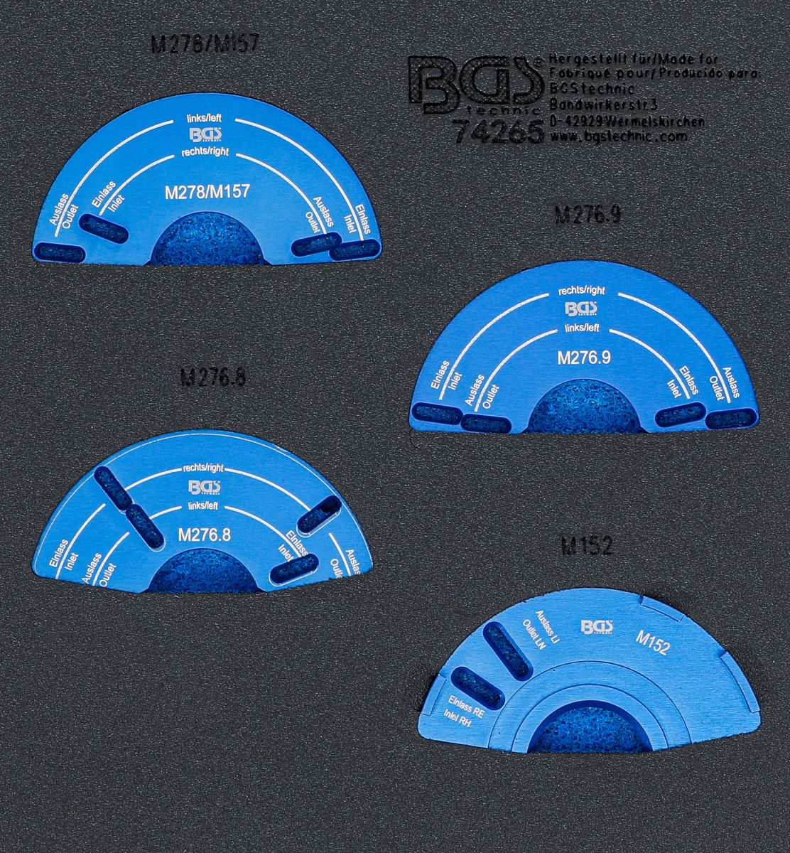 Tool Tray 1/6: Camshaft Adjuster Setting Tool Set | for Mercedes-Benz M152, M157, M276, M278