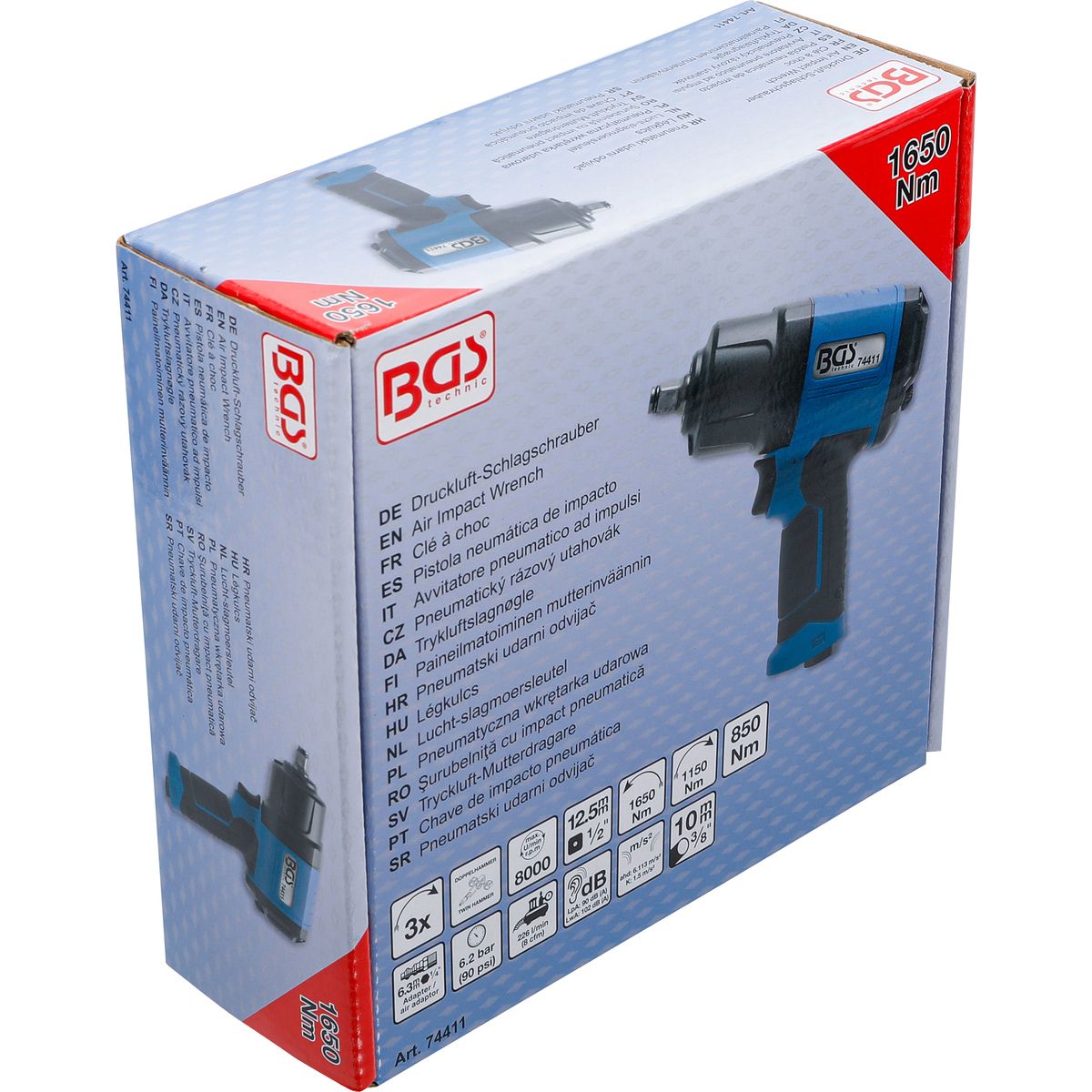 Air Impact Wrench | 12.5 mm (1/2") | 1650 Nm