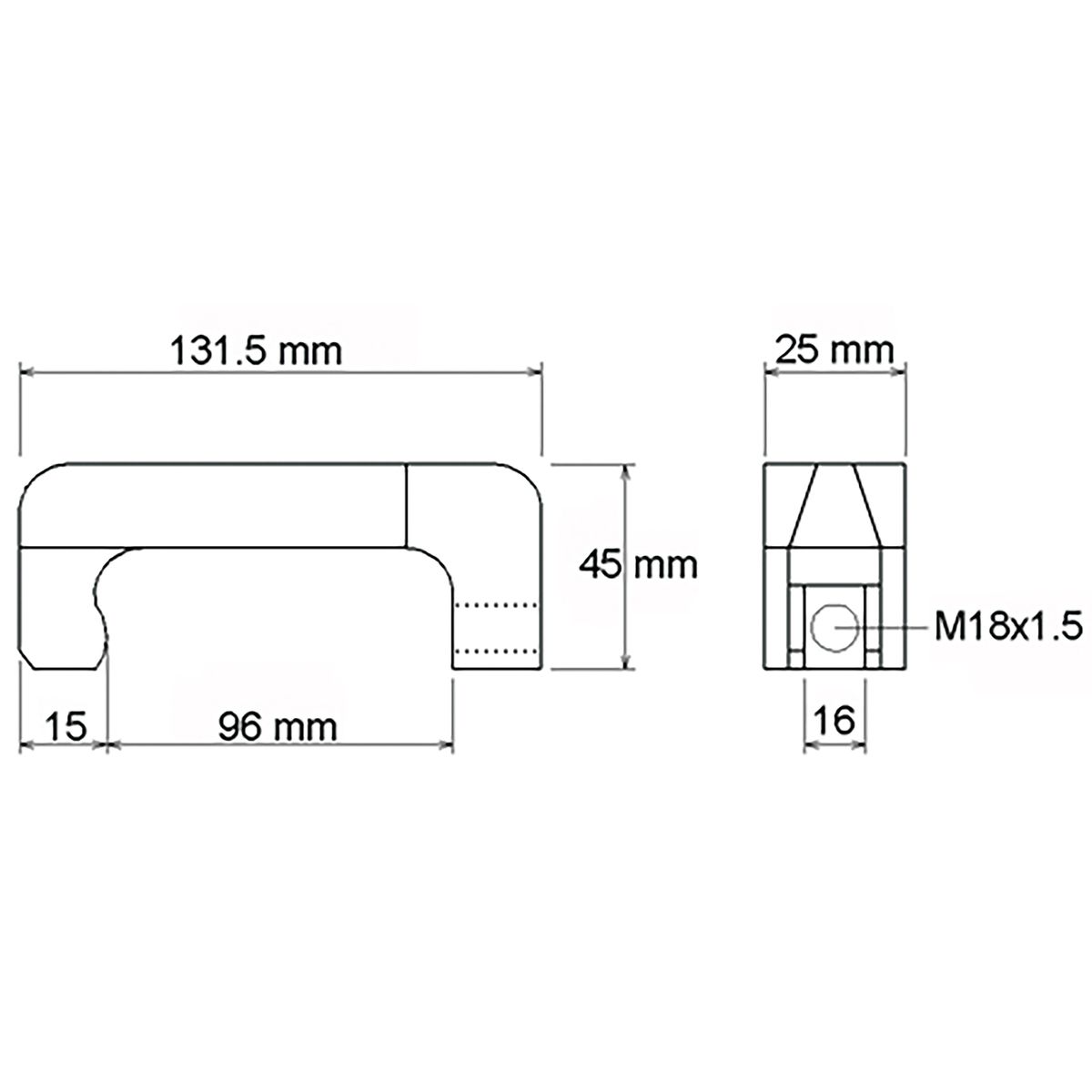 Crochet d'extracteur d’injecteur | 16 mm