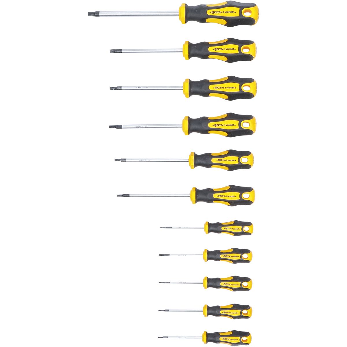 Jeu de tournevis | profil en T (pour Torx) T6 - T40 | 11 pièces