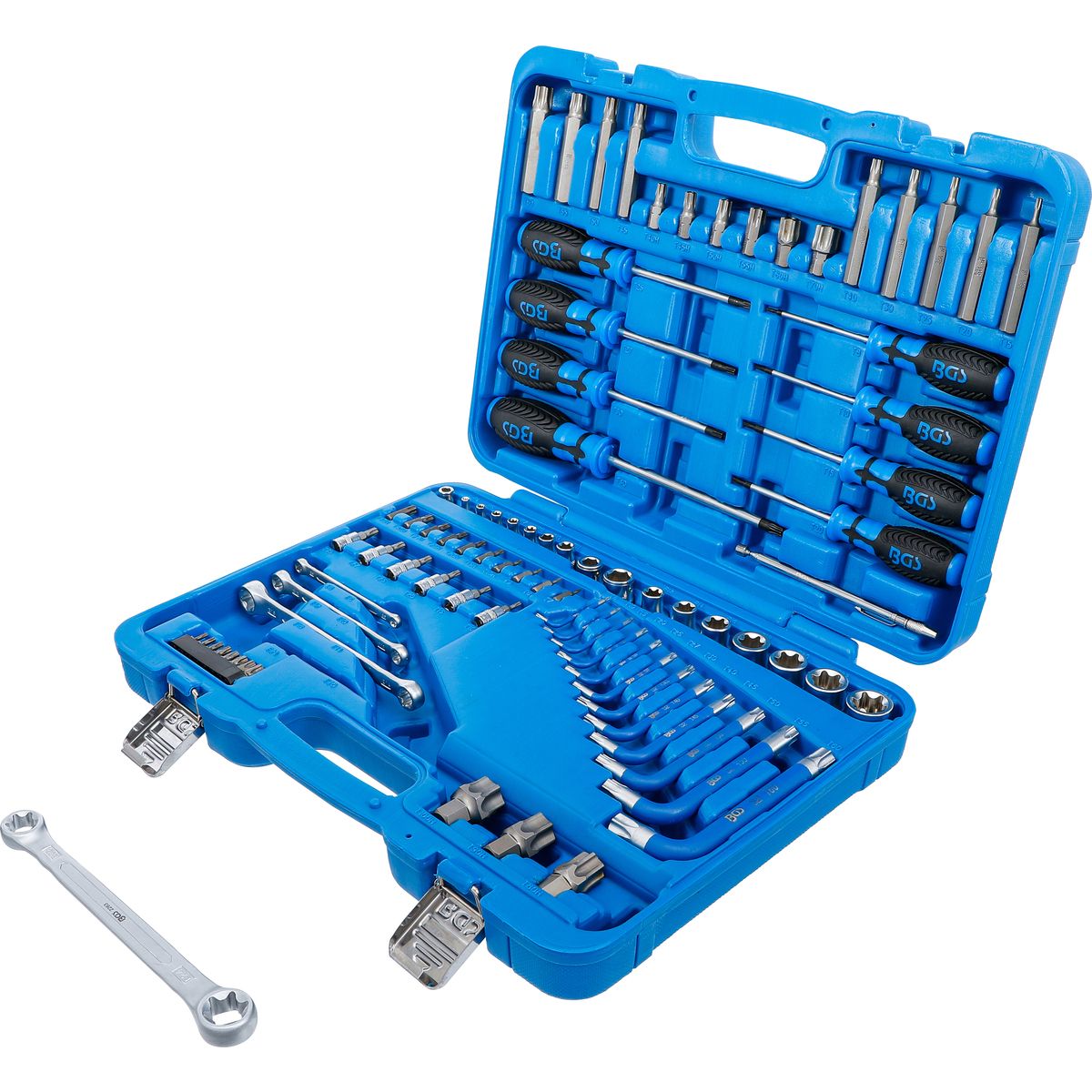 Assortiment d’outils | 6,3 mm (1/4") + 12,5 mm (1/2") | profil E/profil T (pour Torx) | 84 pièces