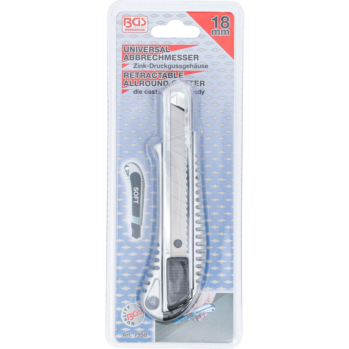 Cúter de cuchilla fraccionable | ancho de cuchilla 18 mm