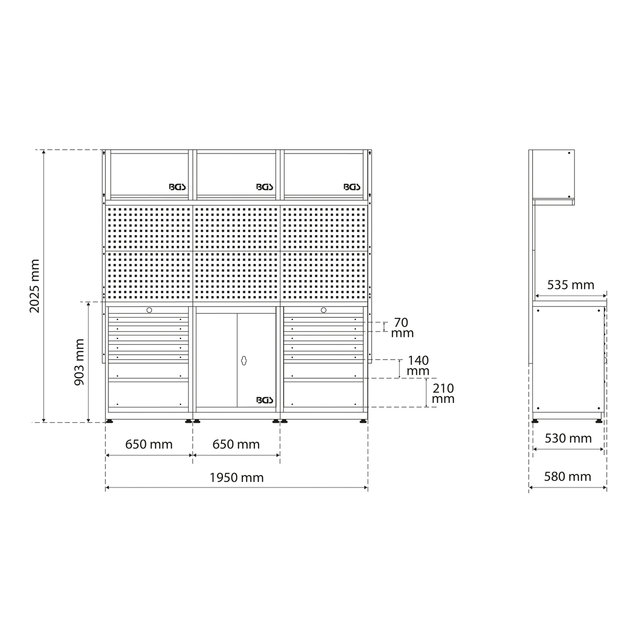 Schrankwand-System | Starter-Paket | Holz | 3 Module