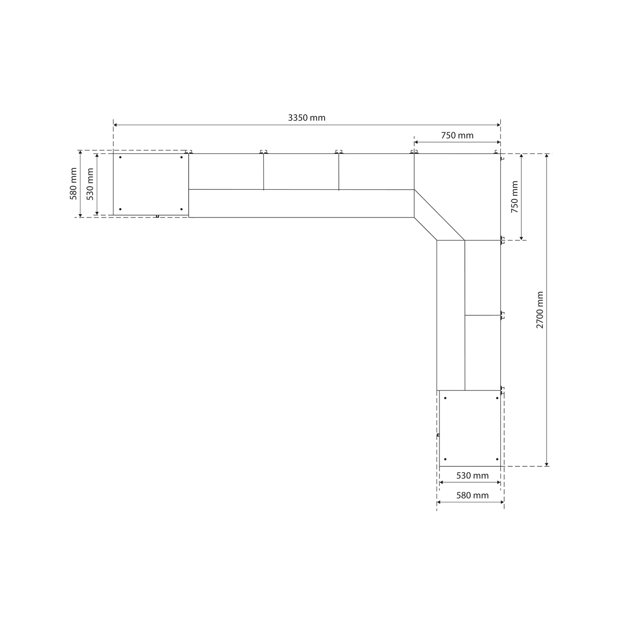 Sistema de unidad de pared | taller | madera | 8 módulos