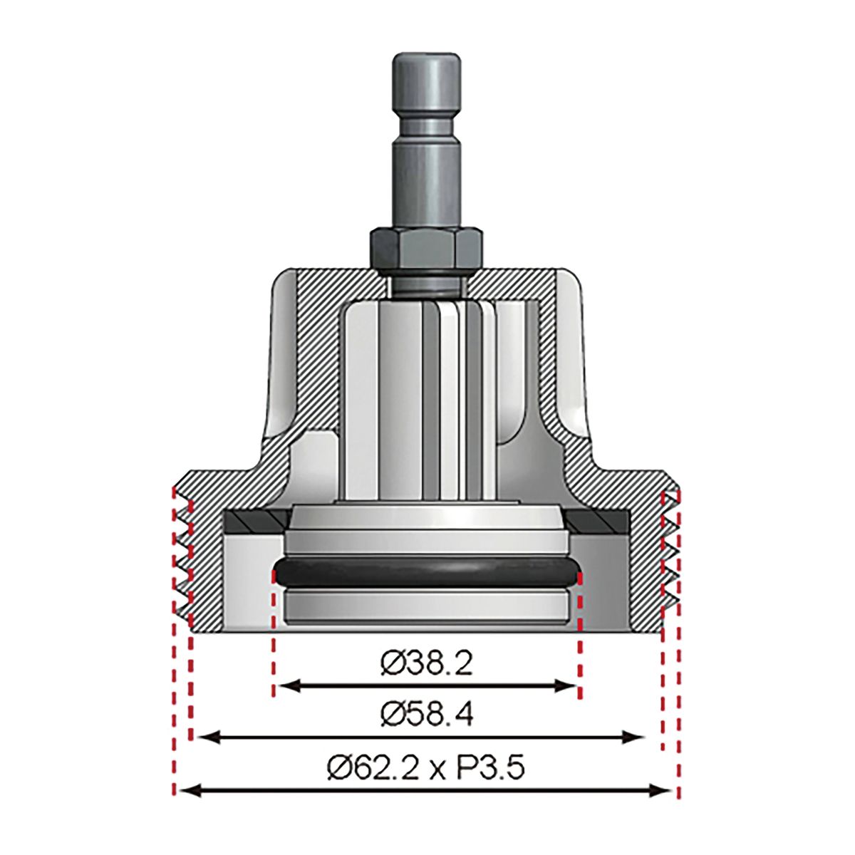 Adapter Nr. 9 für Art. 8027, 8098 | für Audi, BMW, Porsche, VW