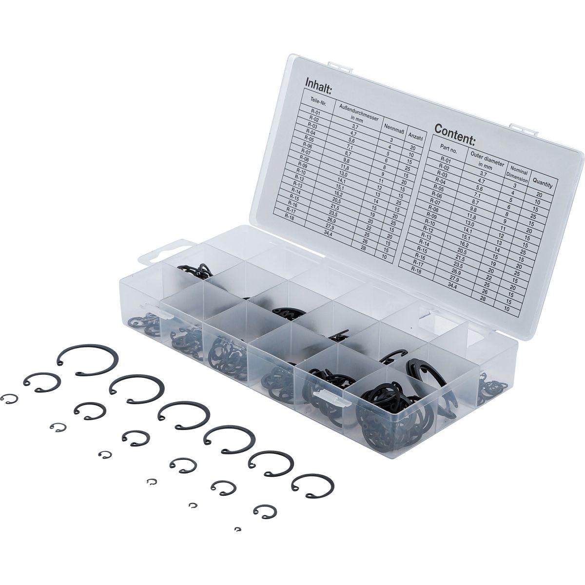 Internal Circlip Assortment | Ø 3 - 32 mm | 300 pcs.