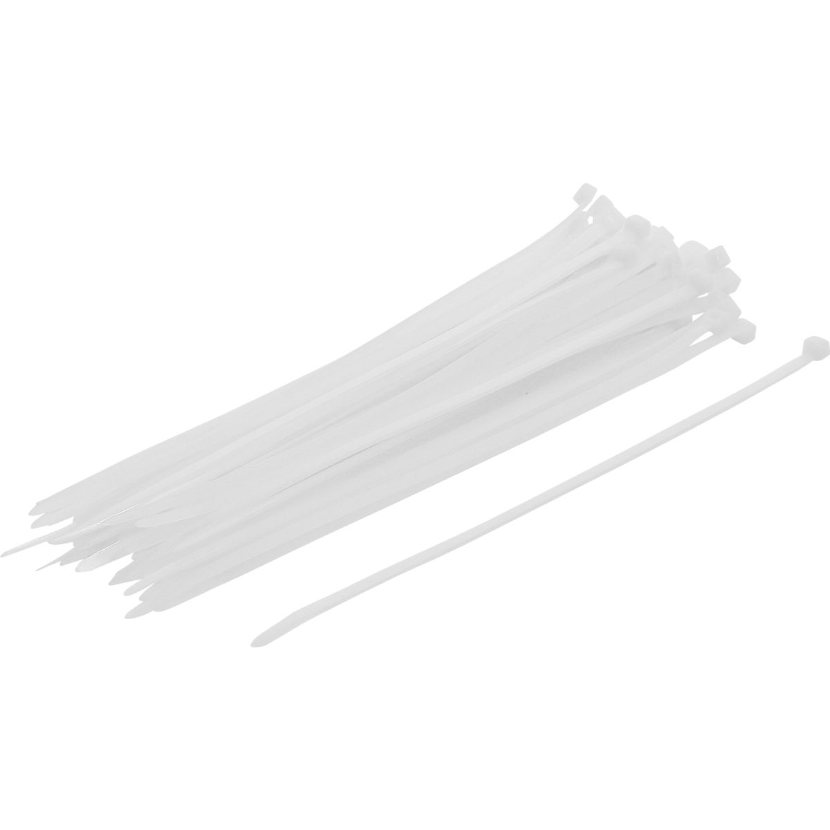 Assortiment de colliers plastique | blanc | 4,8 x 250 mm | 50 pièces