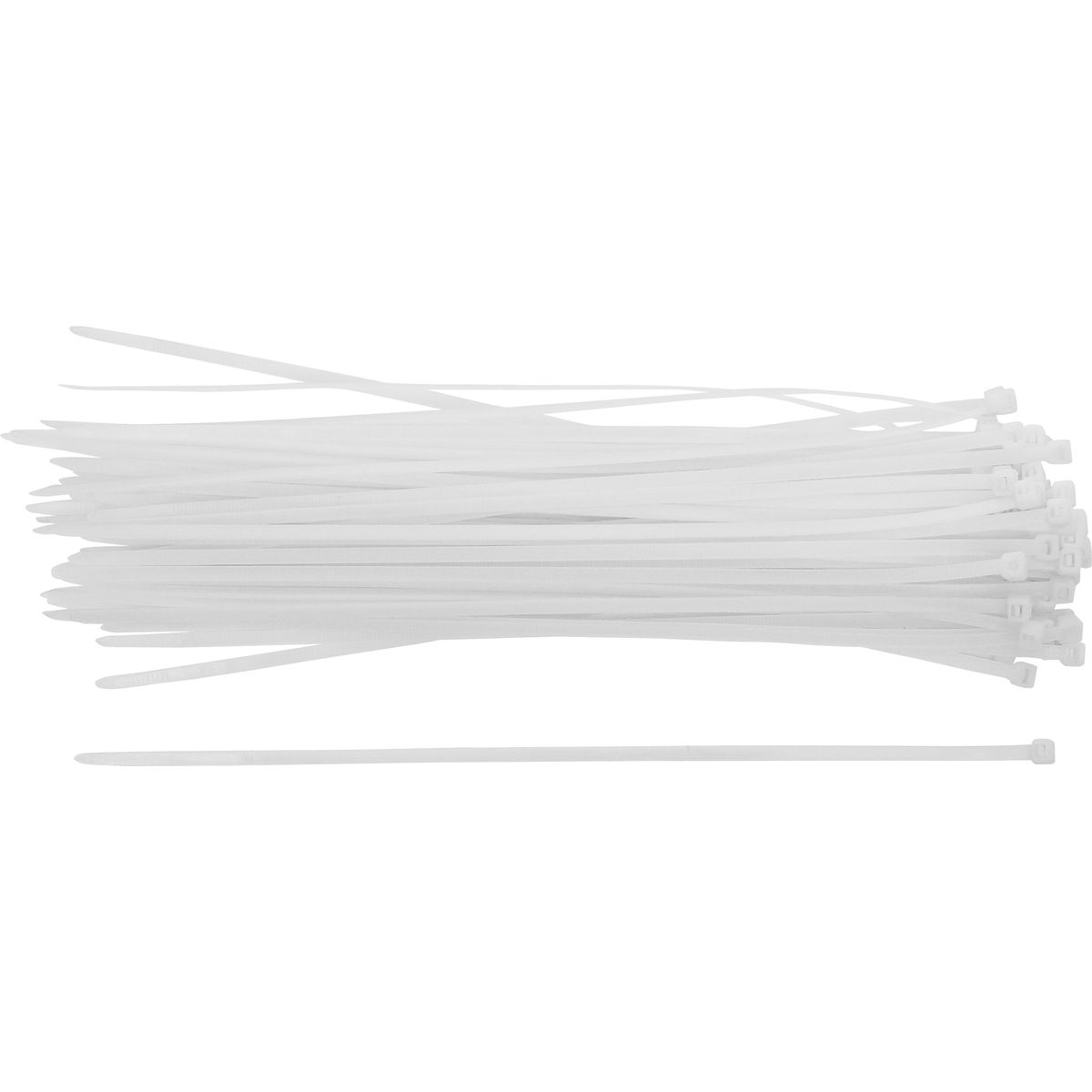 Assortiment de colliers plastique | blanc | 4,8 x 300 mm | 50 pièces