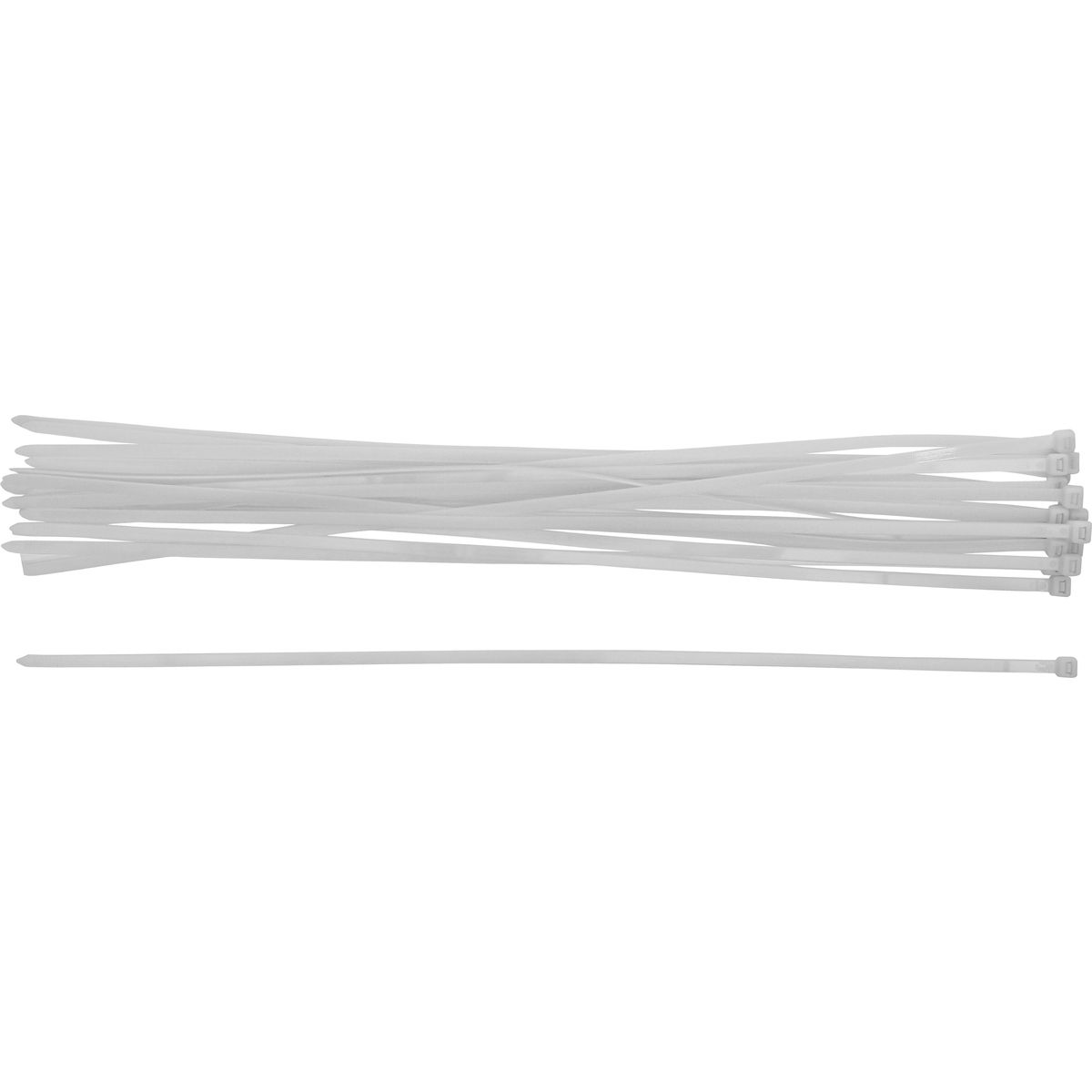 Assortiment de colliers plastique | blanc | 8,0 x 600 mm | 20 pièces