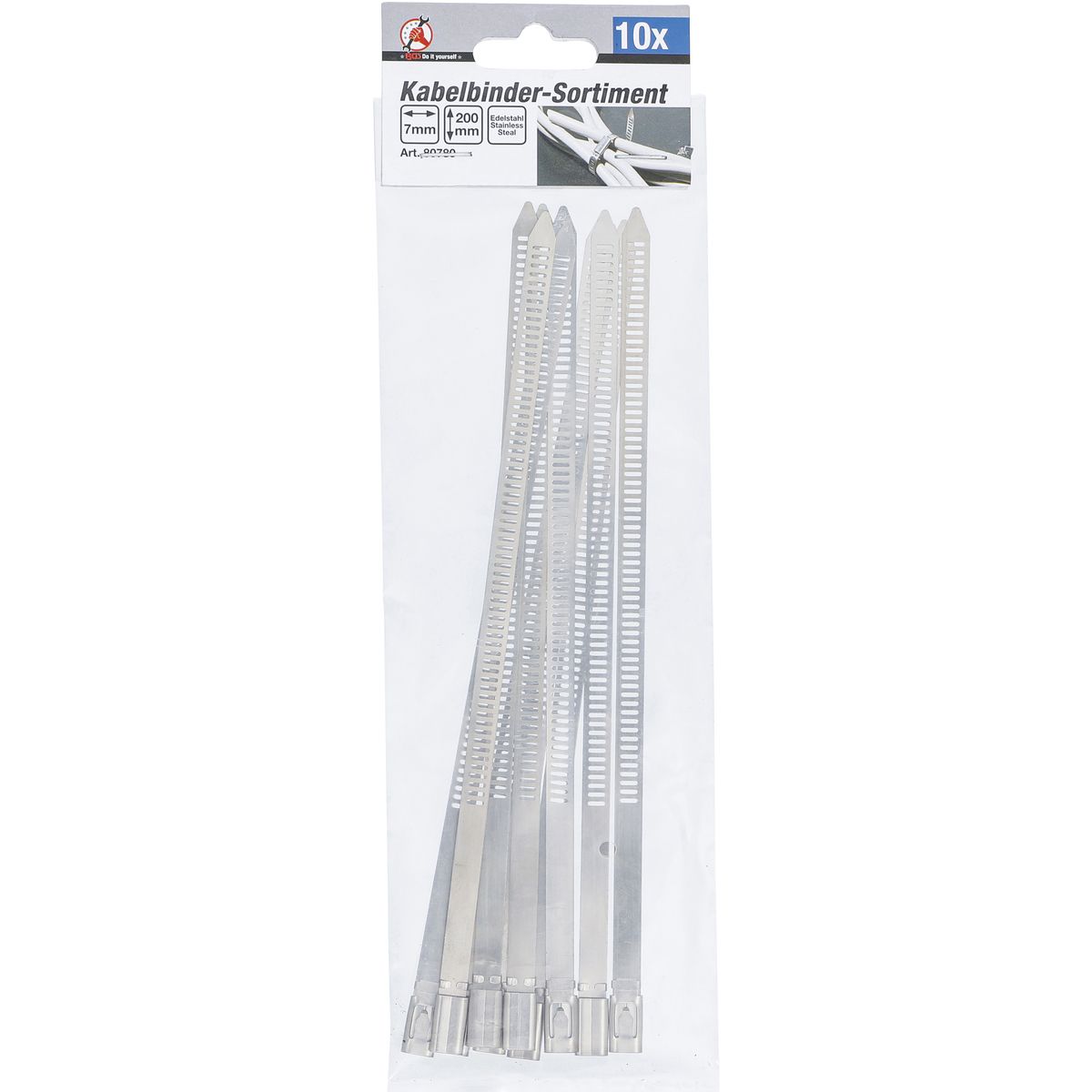 Cable Tie Assortment | Stainless Steel | 7.0 x 200 mm | 10 pcs.