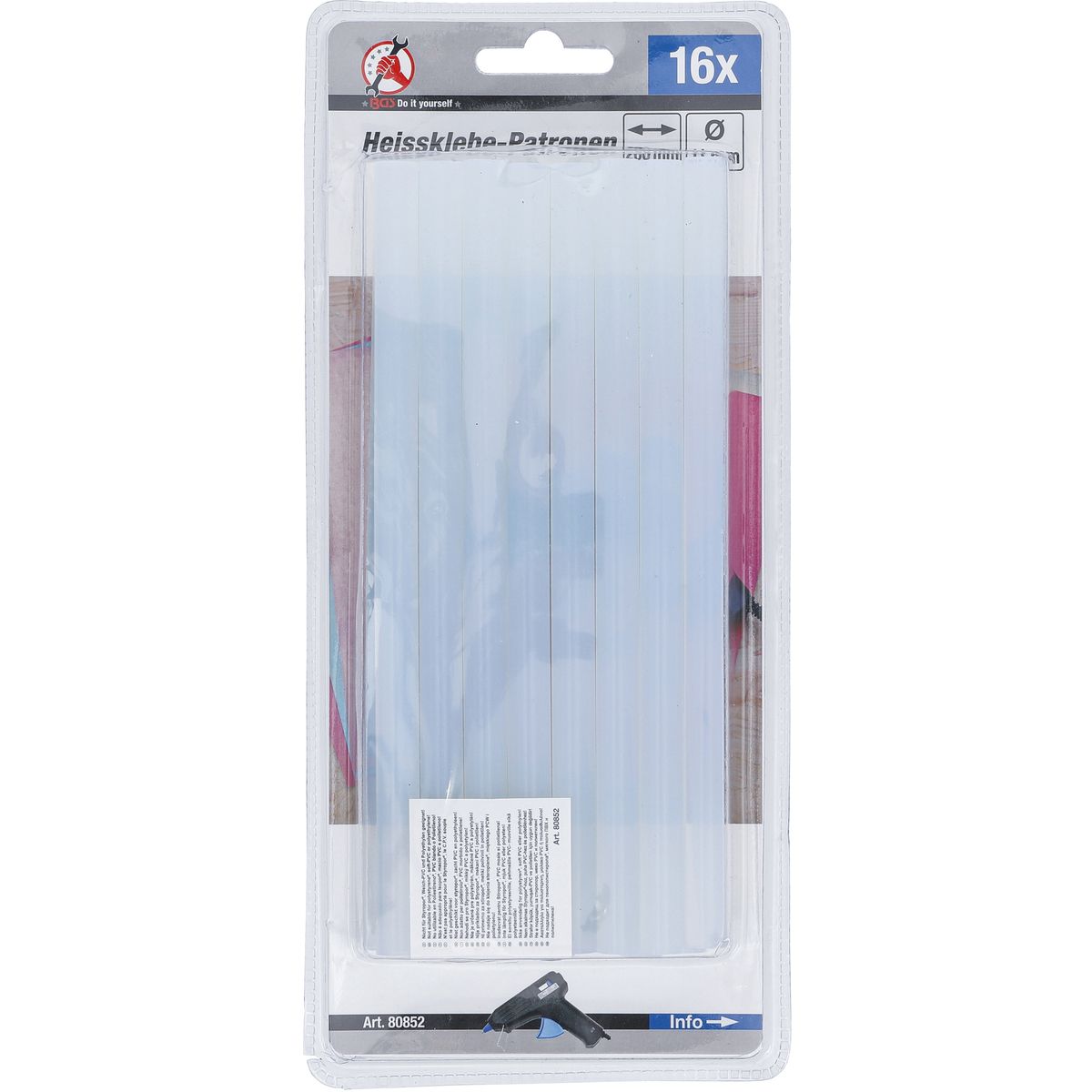 Glue Sticks | transparent | Ø 11 mm, 200 mm | 16 pcs.