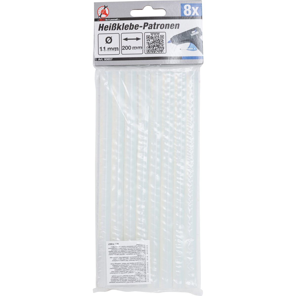 Glue Sticks | transparent | Ø 11 mm, 200 mm | 8 pcs.