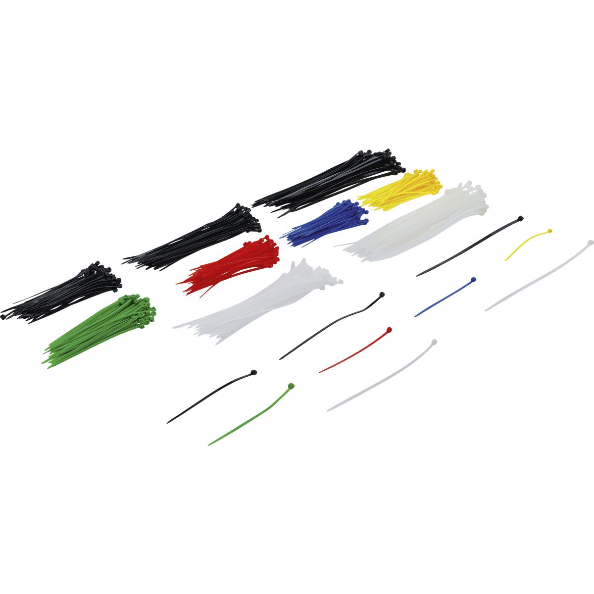 Cable Tie Assortment | coloured | 100 - 150 - 200 mm | 450 pcs.