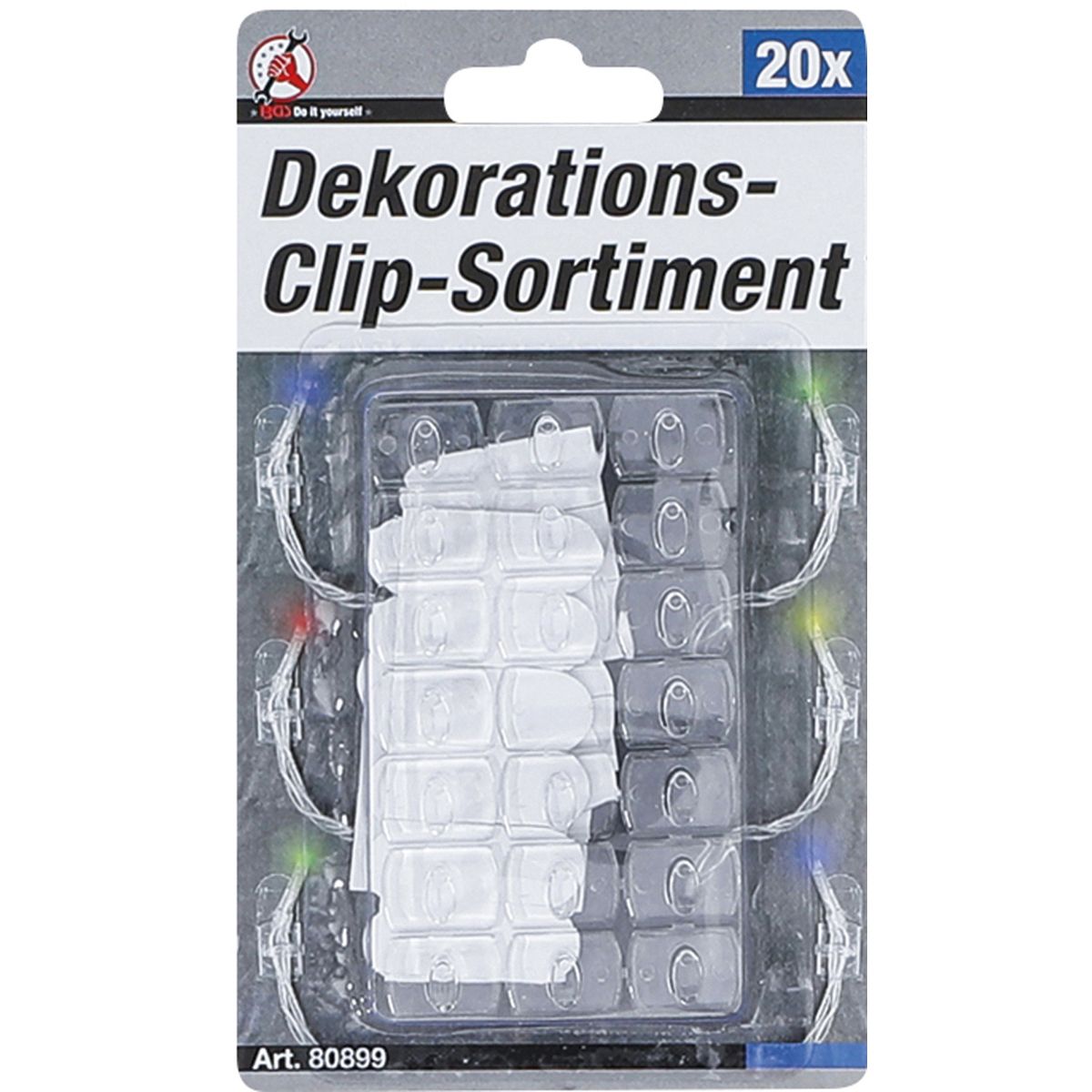 Decoration Clip Assortment | transparent | 20 pcs.