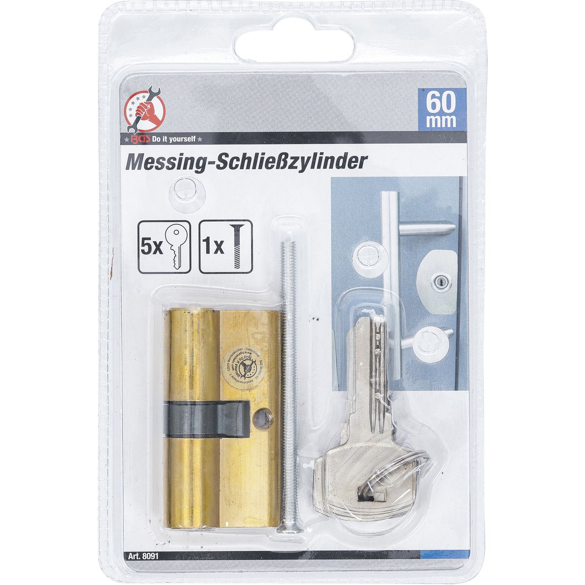 Brass Cylinder Lock | 60 mm