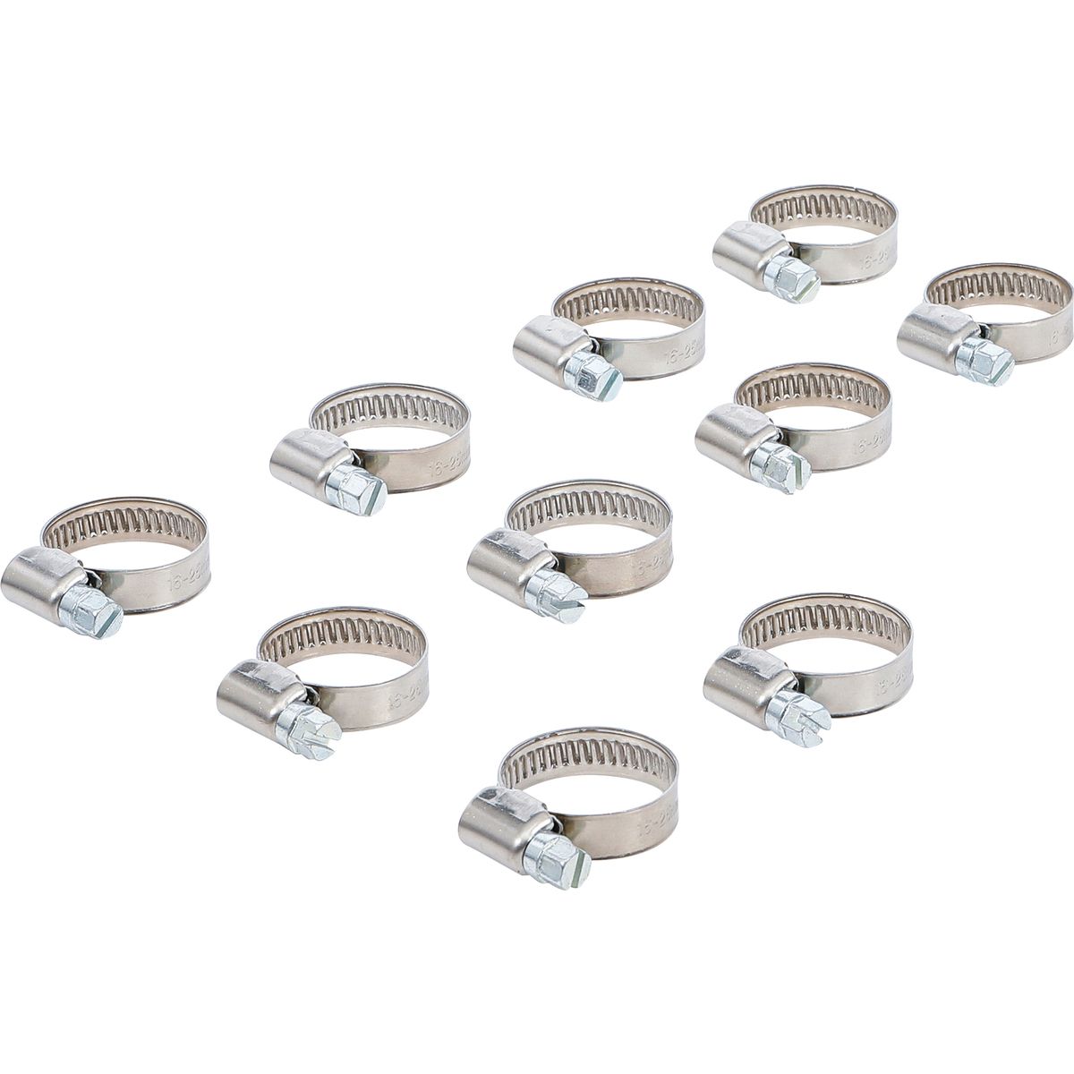 Hose Clamps | Stainless | 16 x 25 mm | 10 pcs.