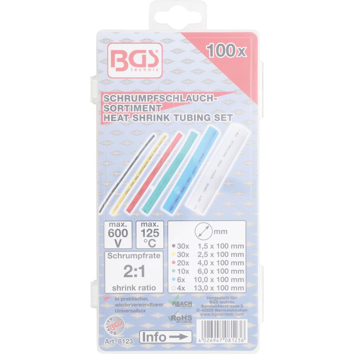 Shrink Tube Assortment | coloured | 100 pcs.