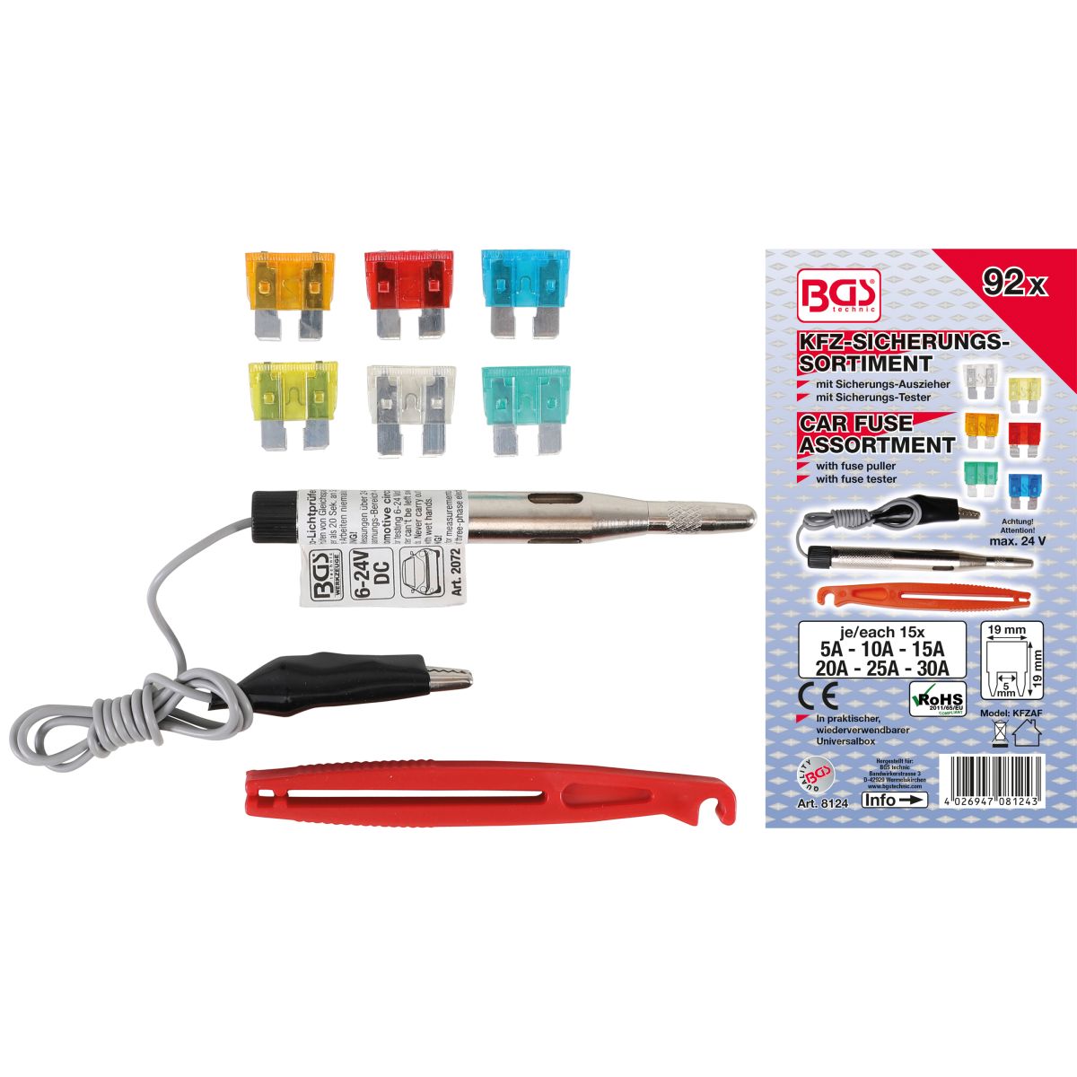 Car Fuse Assortment | Standard | 92 pcs.