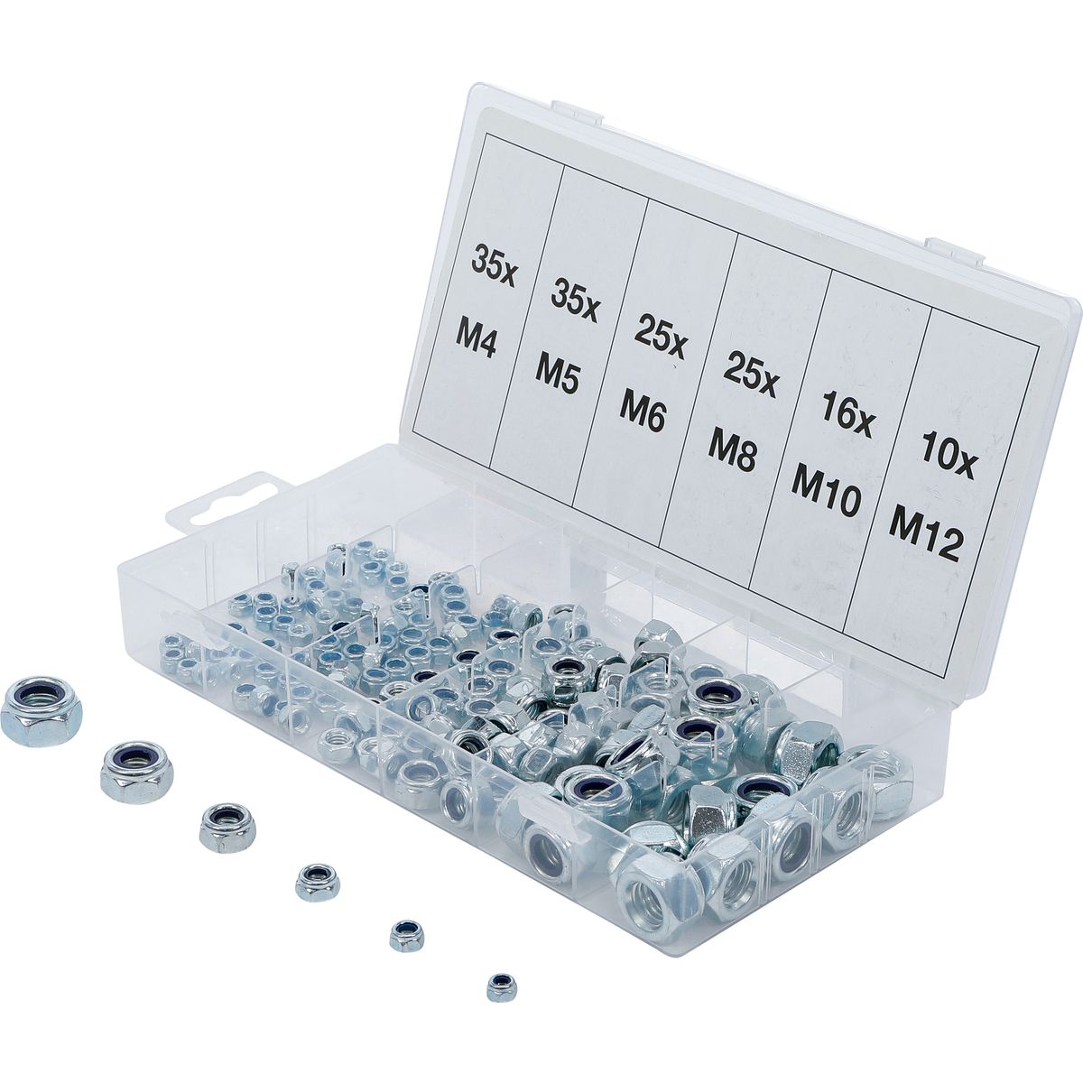 Hexagon Nut Assortment | Self-Locking | 146 pcs.