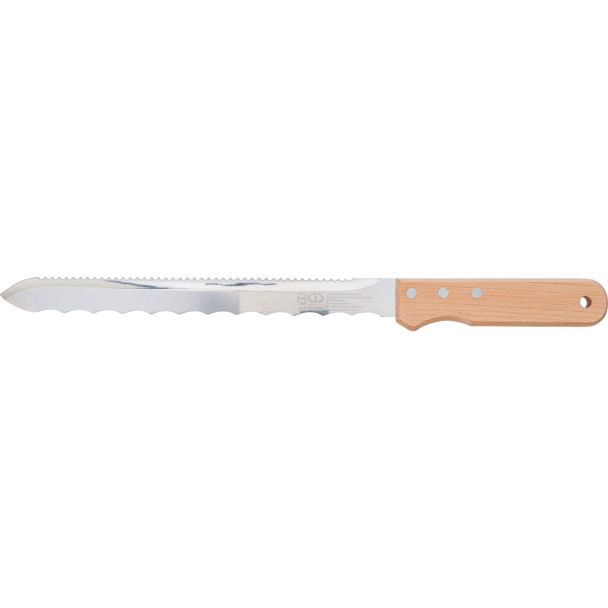Couteau pour découpe d'isolation | 420 mm | Poignée en bois