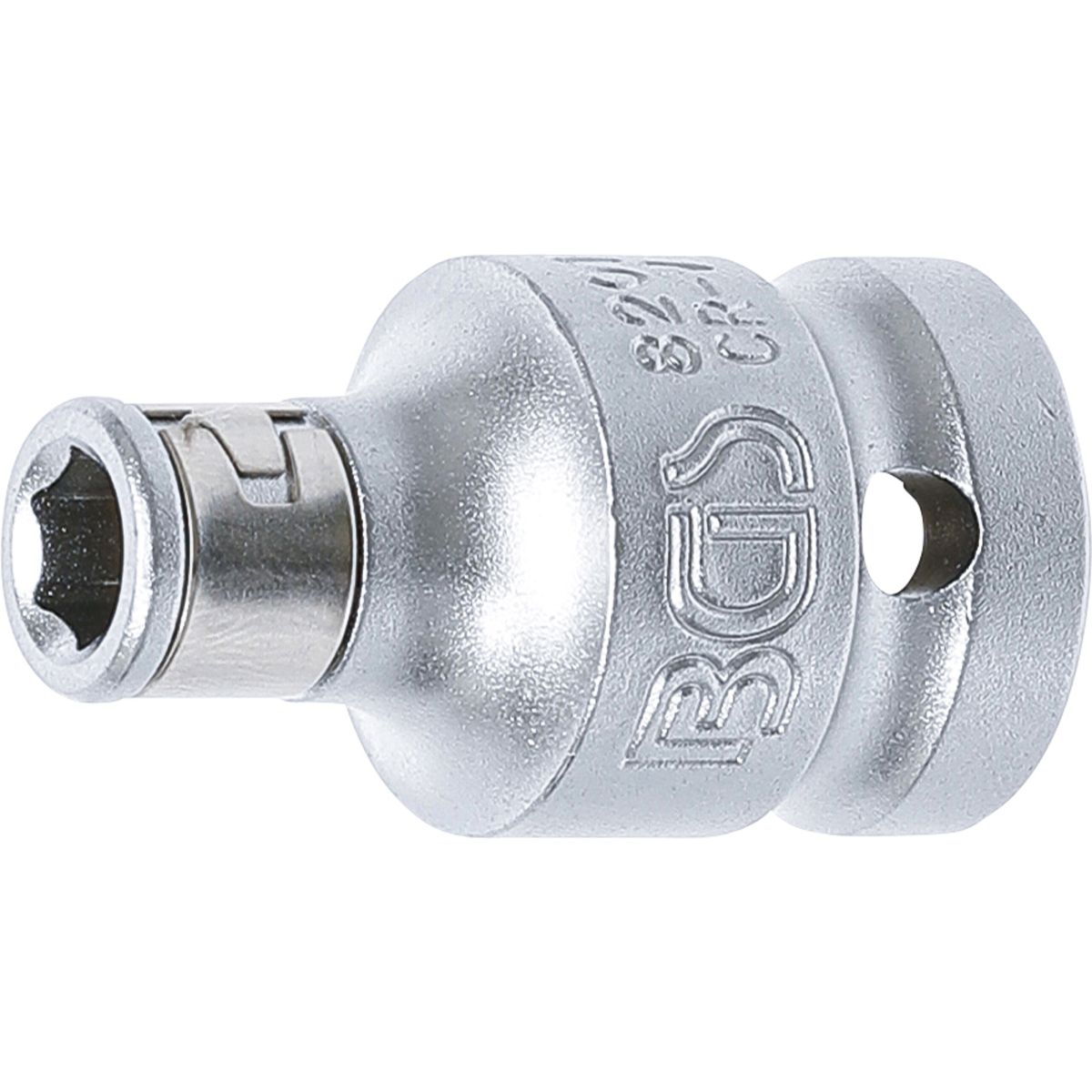 Bit Adaptor with retaining Ball | 12.5 mm (1/2") Drive | internal Hexagon 6.3 mm (1/4")