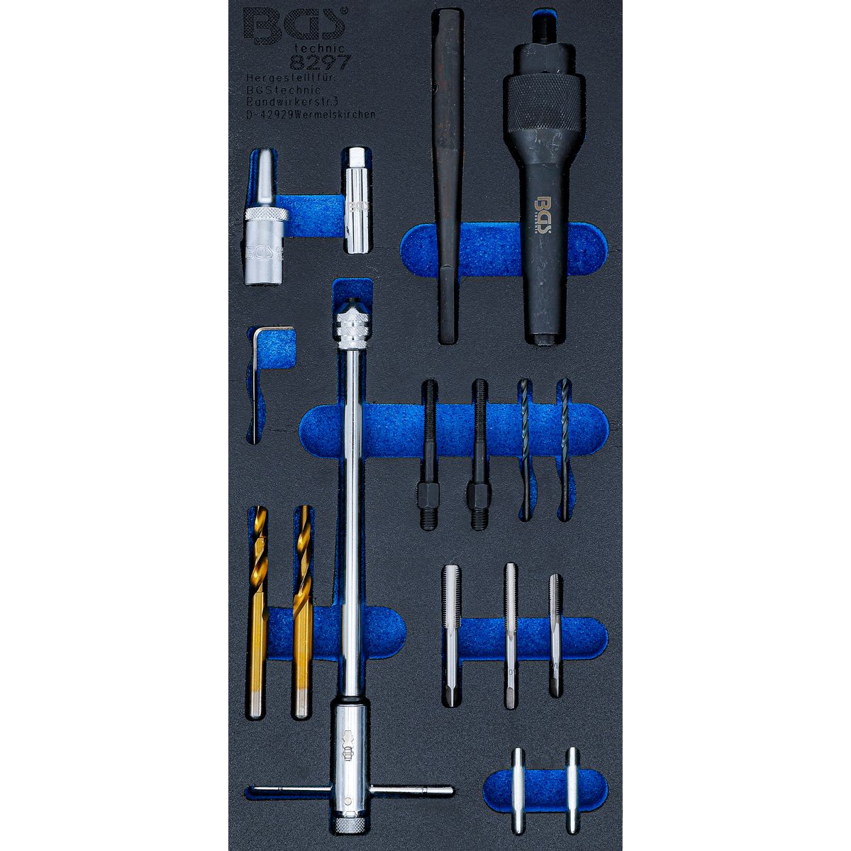 Tool Tray 1/3: Glow Plug Removal and Thread Repair Set | M8, M10 | 17 pcs.