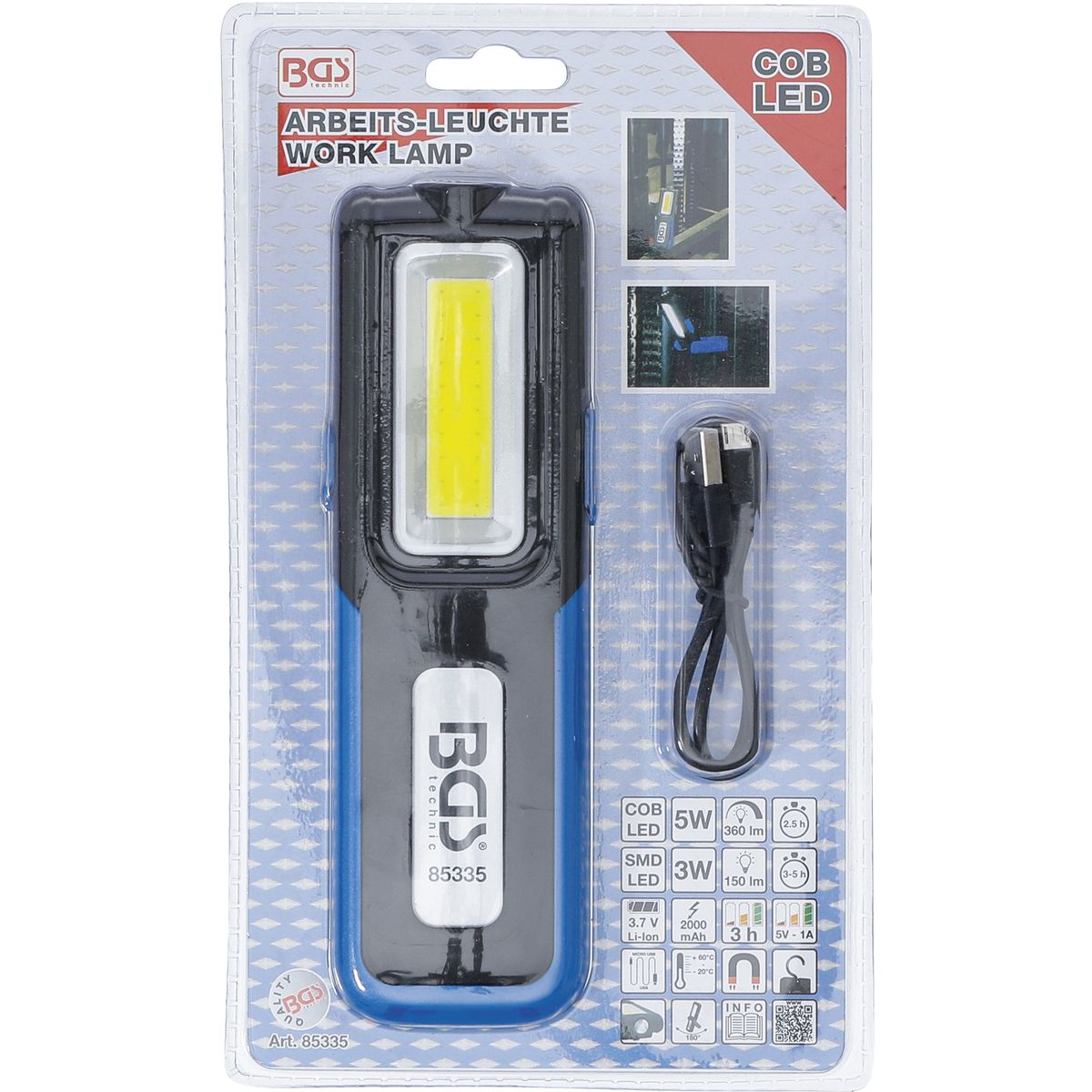 Lampe de travail COB-LED | repliable