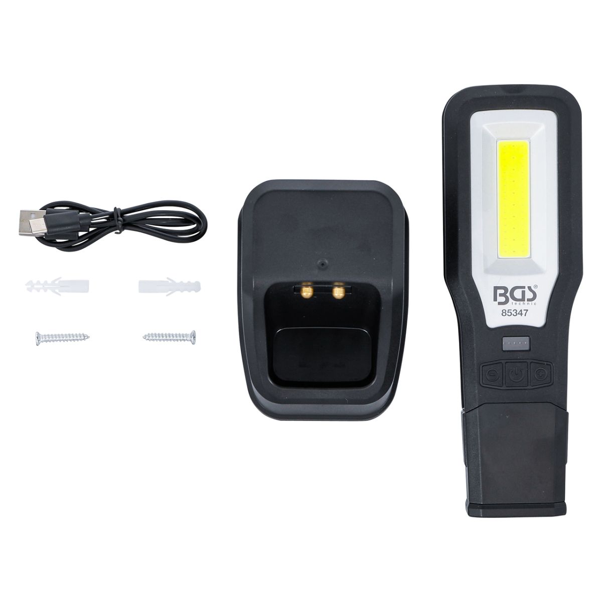 COB-LED Work Lamp | foldable | with charging station