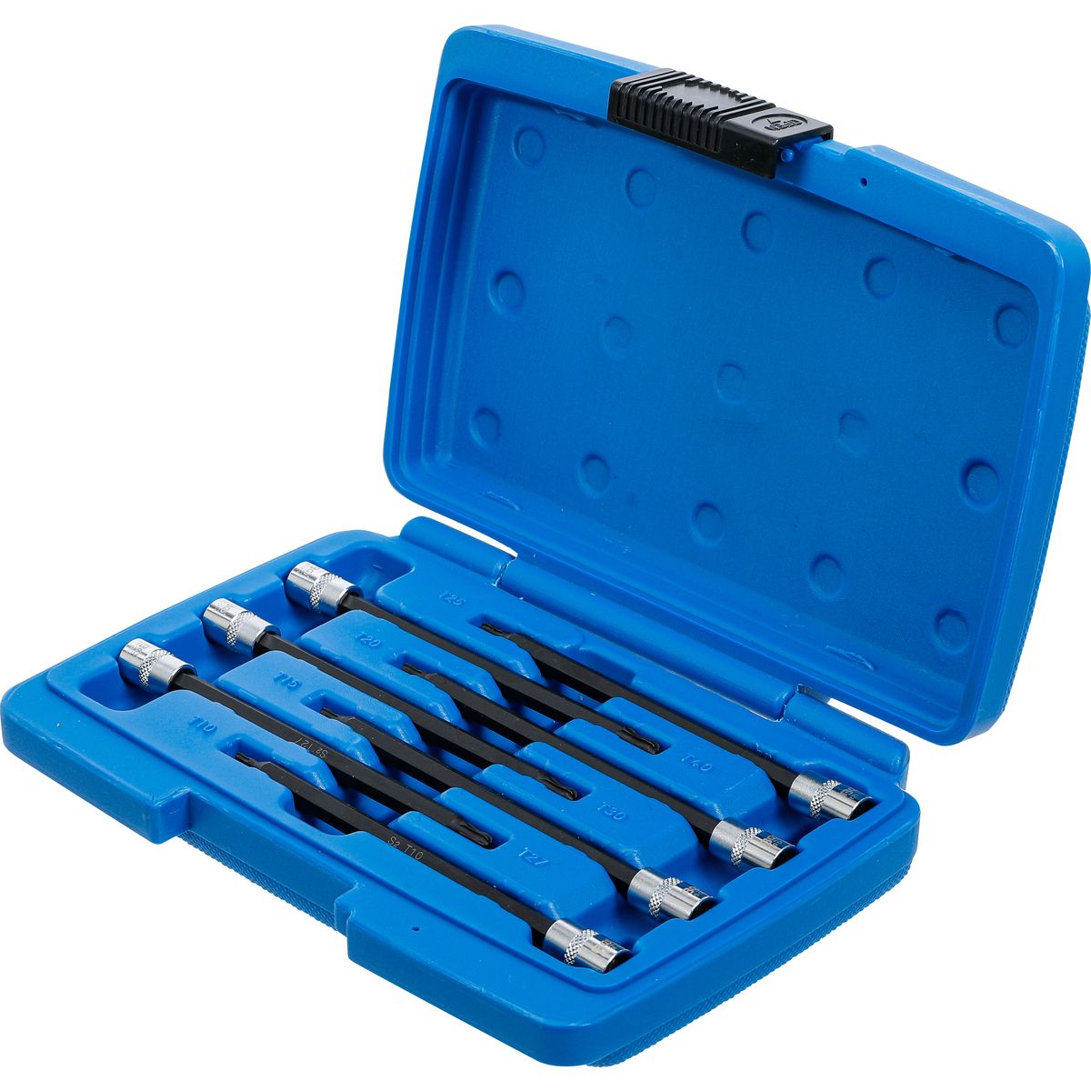 Assortiment de douilles à embouts | 6,3 mm (1/4") | Profil T (pour Torx Plus) avec tête sphérique T10 - T40 | 7 pièces