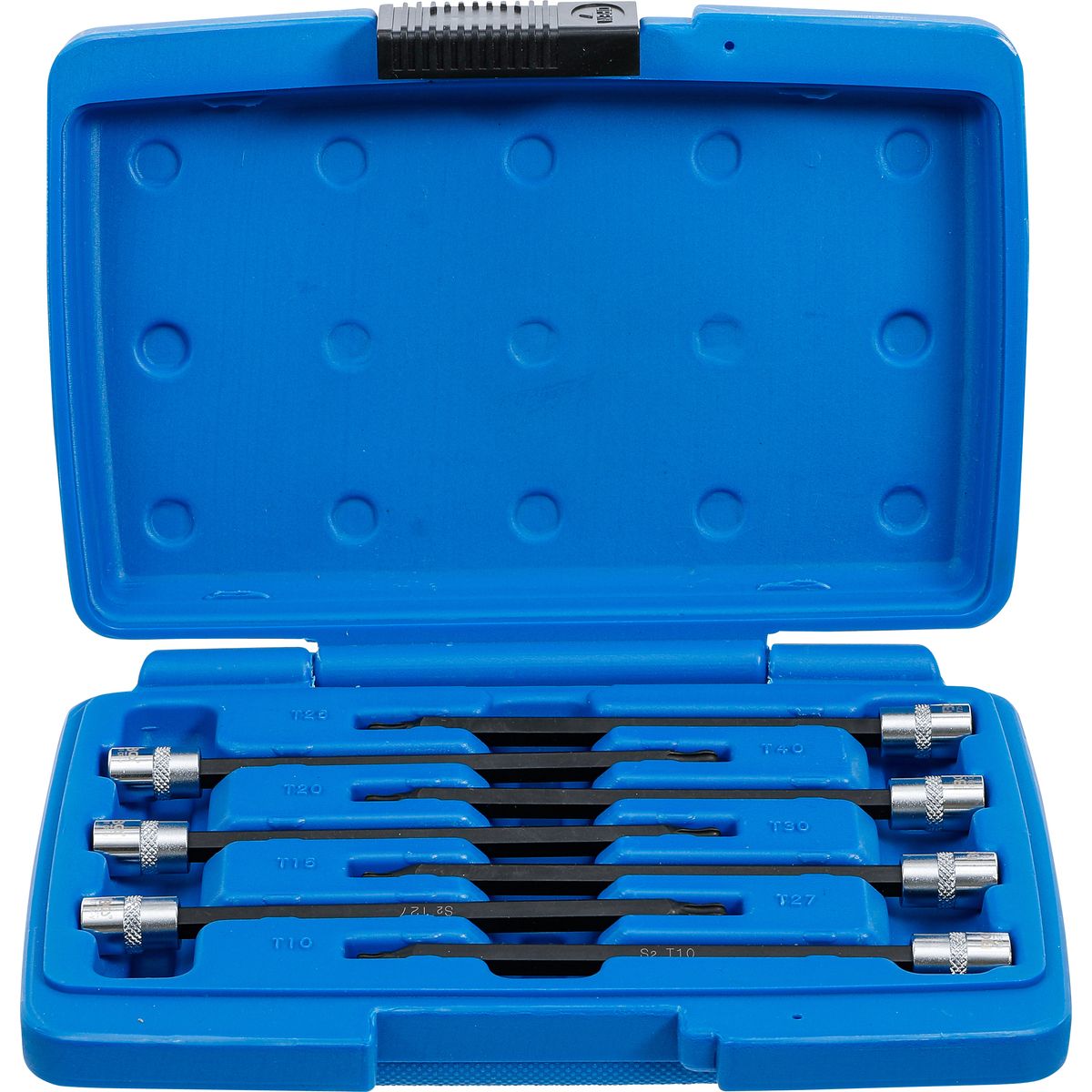 Assortiment de douilles à embouts | 6,3 mm (1/4") | Profil T (pour Torx Plus) avec tête sphérique T10 - T40 | 7 pièces