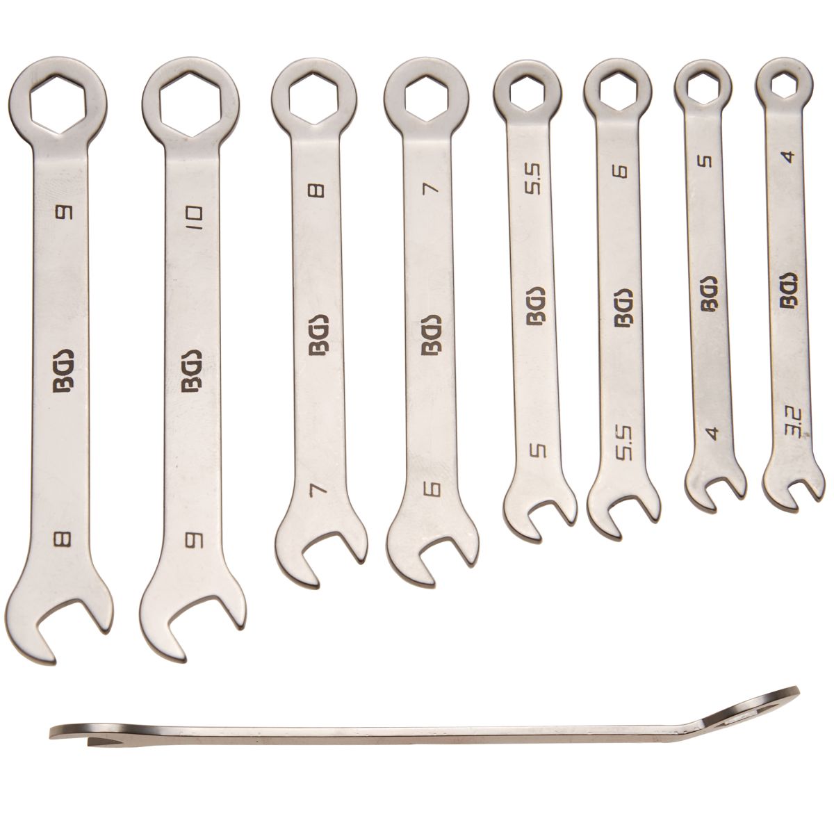 Combination Spanner Set | Stubby Type | 4 - 10 mm | 8 pcs.