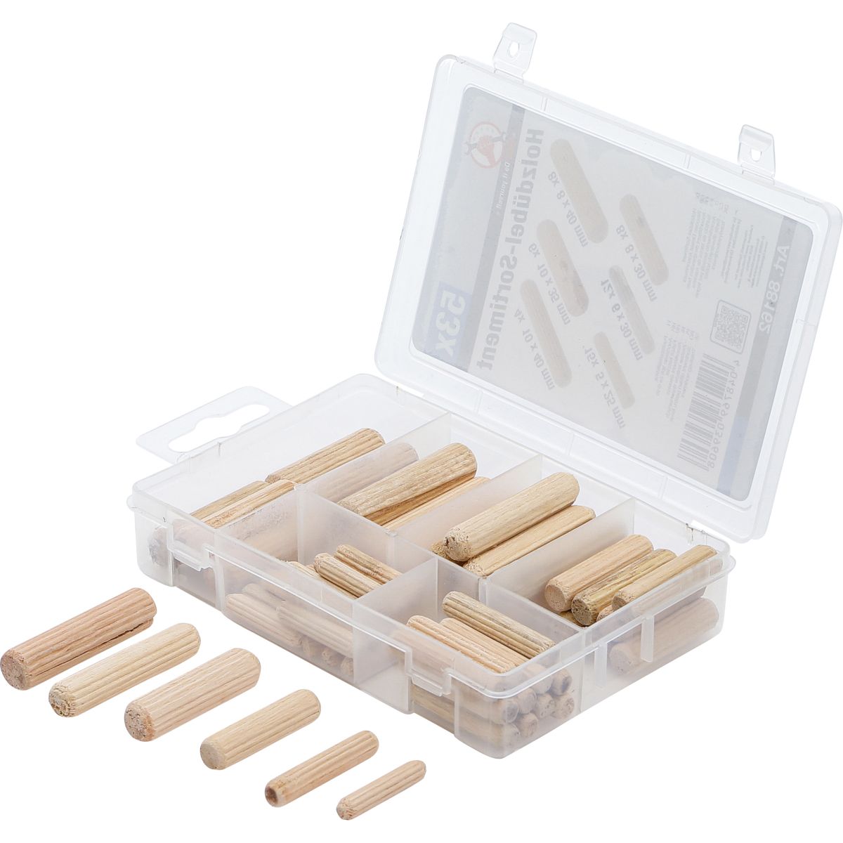 Assortiment de chevilles bois | Ø 5 - 10 mm | 53 pièces