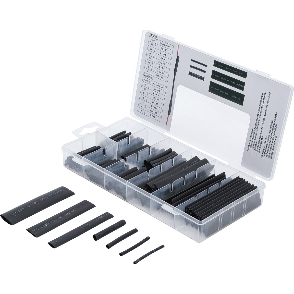 Shrink Tube Assortment | black | 126 pcs.