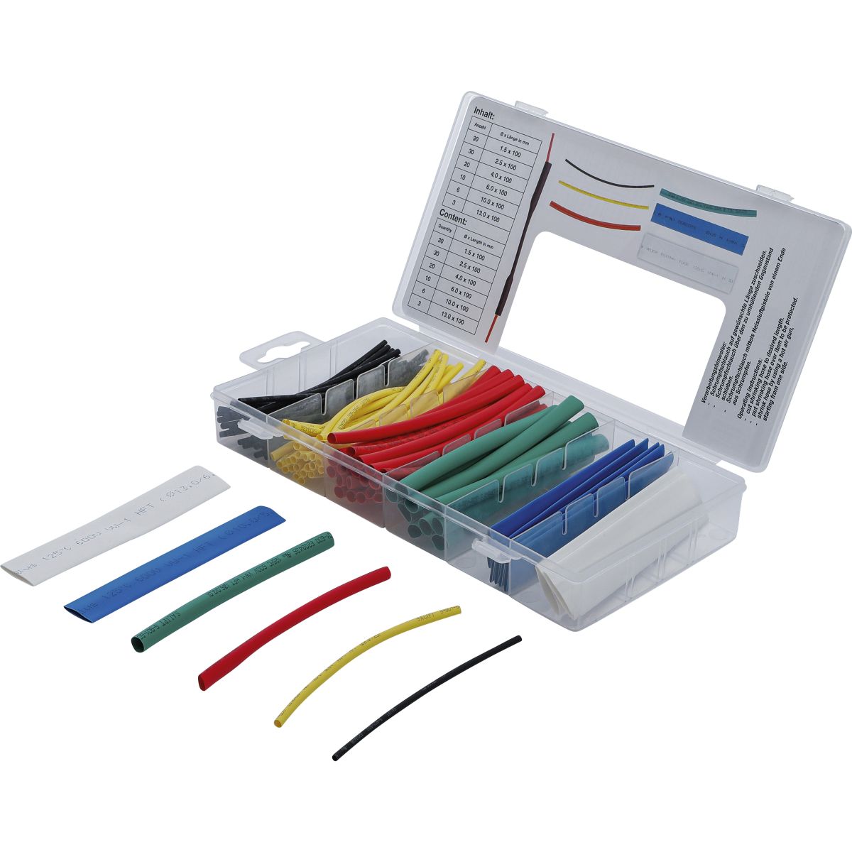 Assortiment de gaines thermorétractables | multicolore | 99 pièces